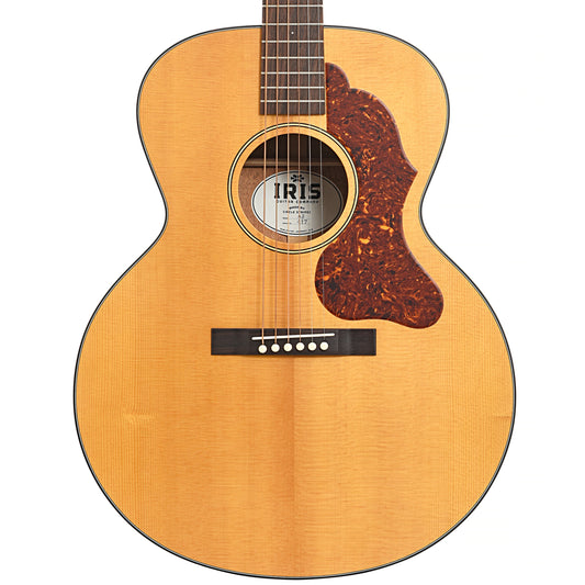Front of Iris Guitar Company AB Natural Small Jumbo Acoustic Guitar (2022)