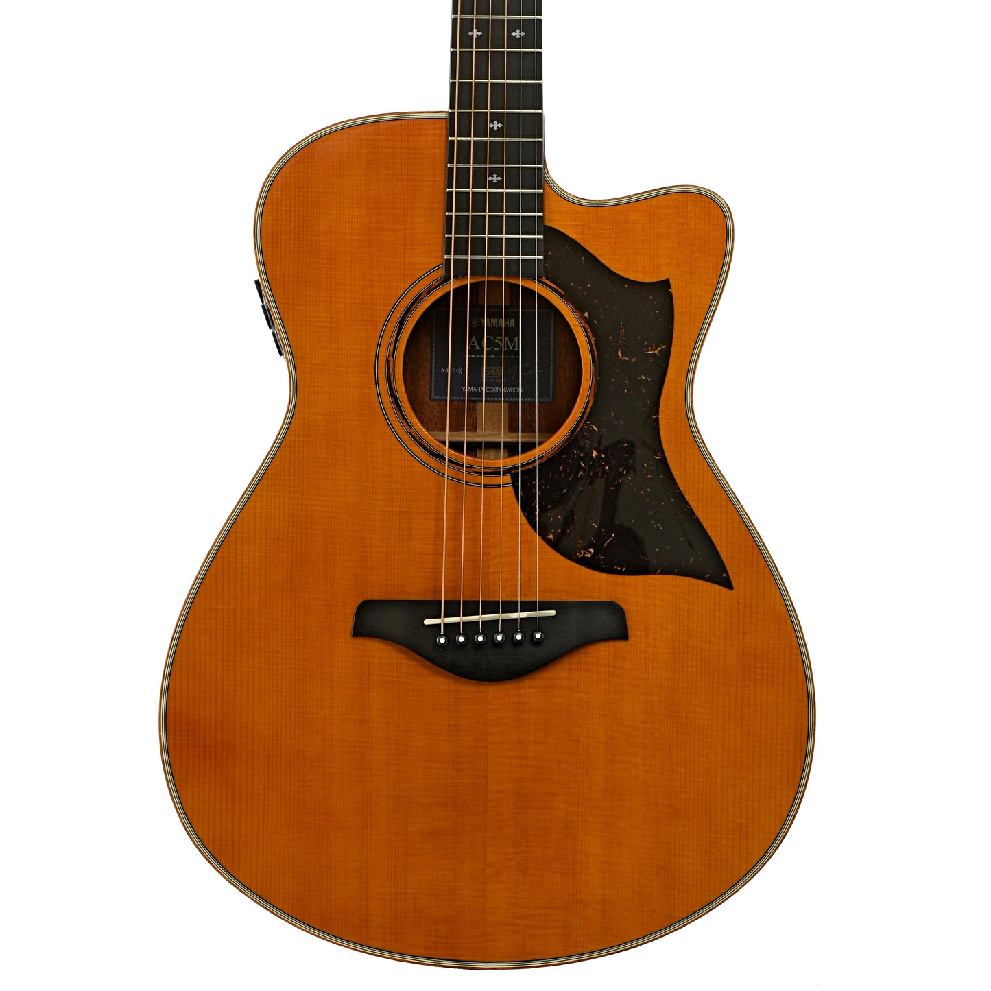 Front of Yamaha AC5M ARE Concert Cutaway Acoustic-Electric Guitar