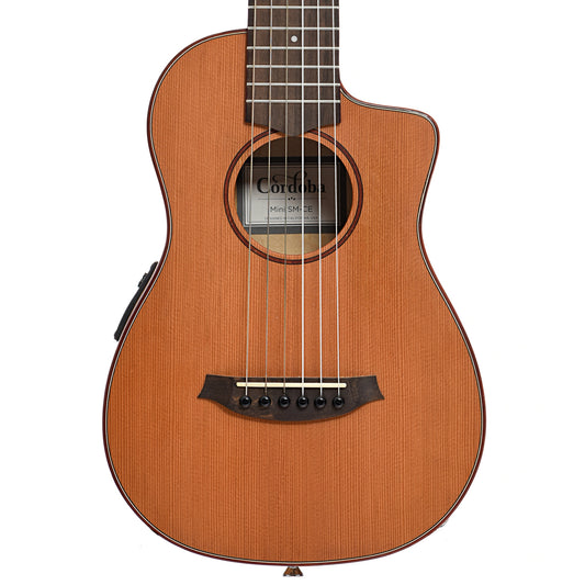 Front of Cordoba Mini SM-CE Nylon String Acoustic Guitar (2016)