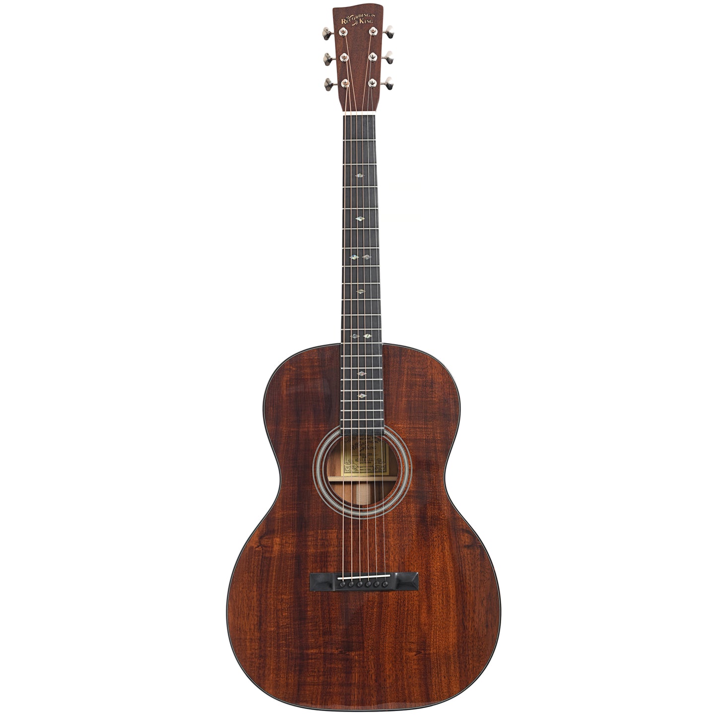 Full front of Recording King Koa 12-Fret 000 Acoustic Guitar