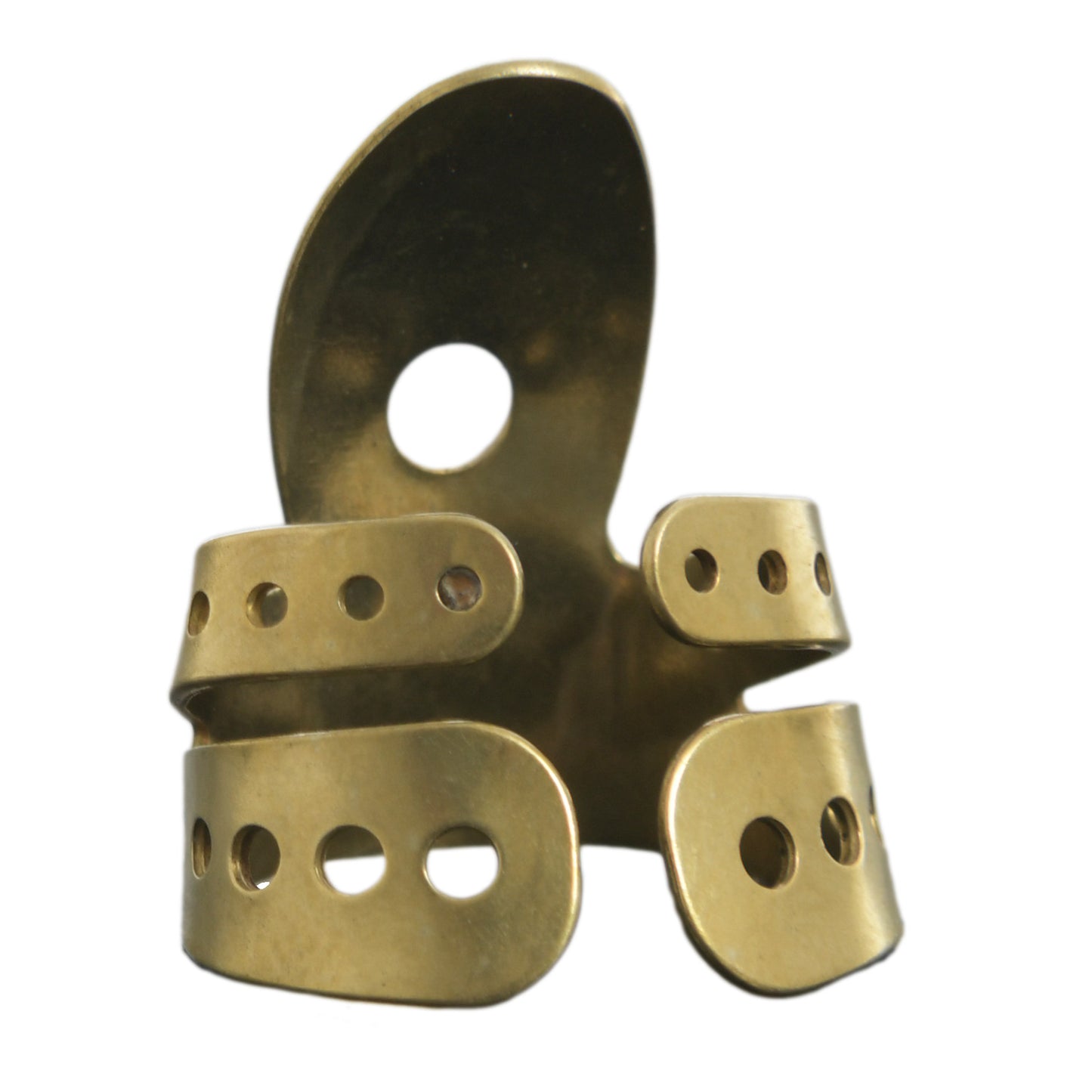 Bacck of Propik Brass Straight Fingerpick, Split Wrap, Blade 2