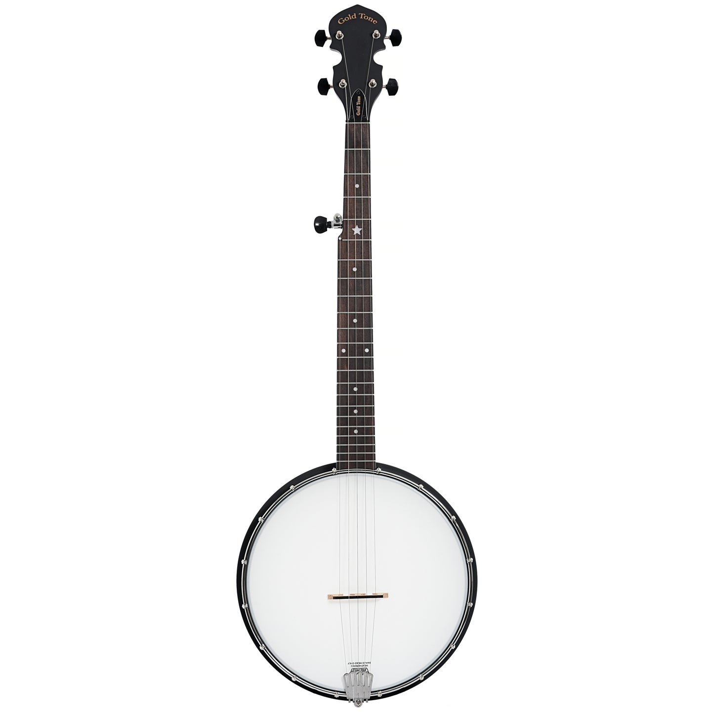 Full front of Gold Tone AC-Traveler Openback Banjo