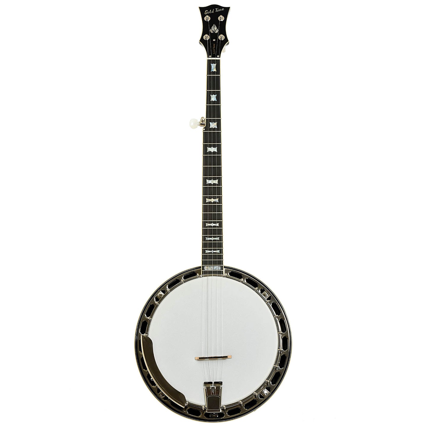 Full front of Gold Tone Mastertone OB-2 Bowtie Banjo