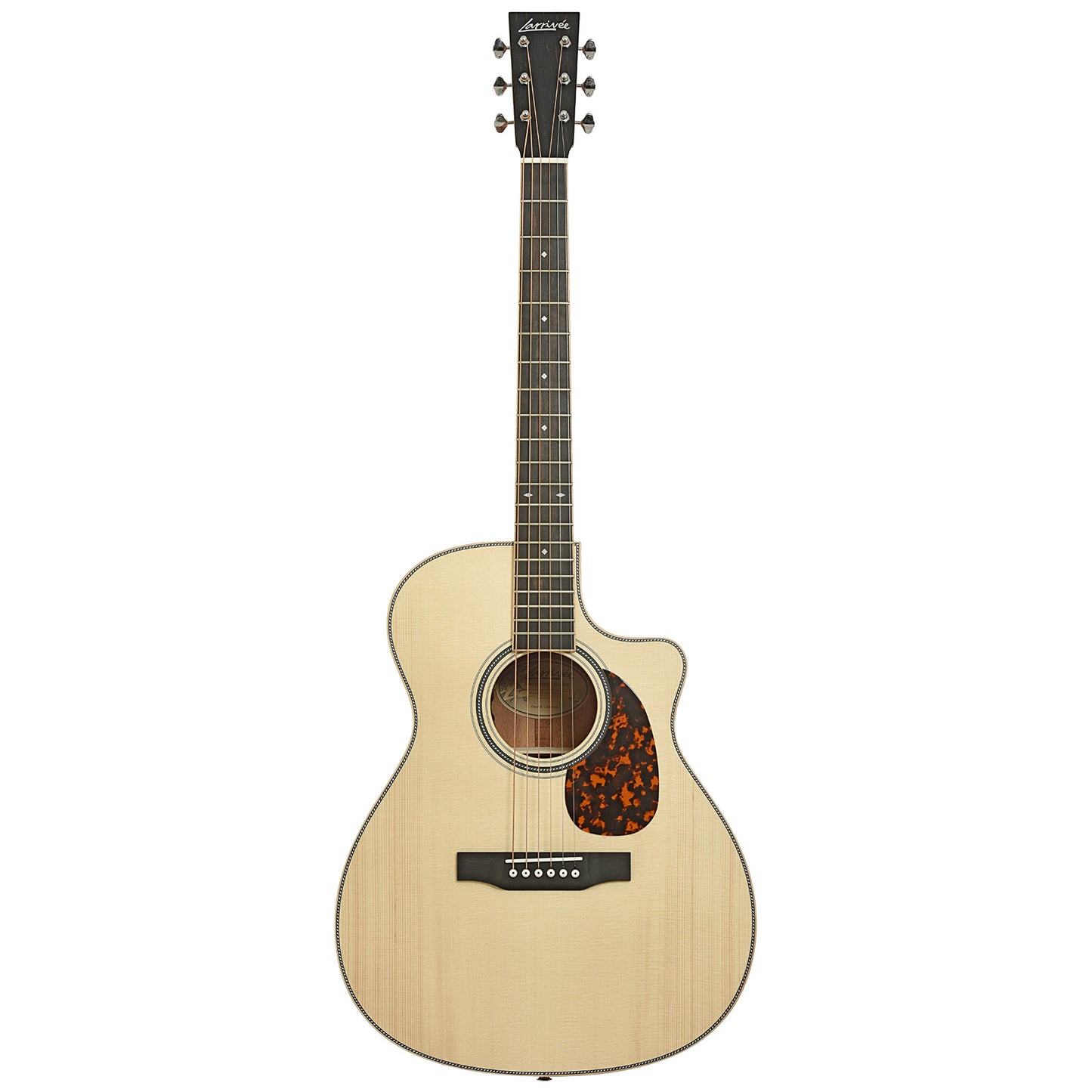 Full front of Larrivee OMV-40 OM Cutaway Acoustic Guitar