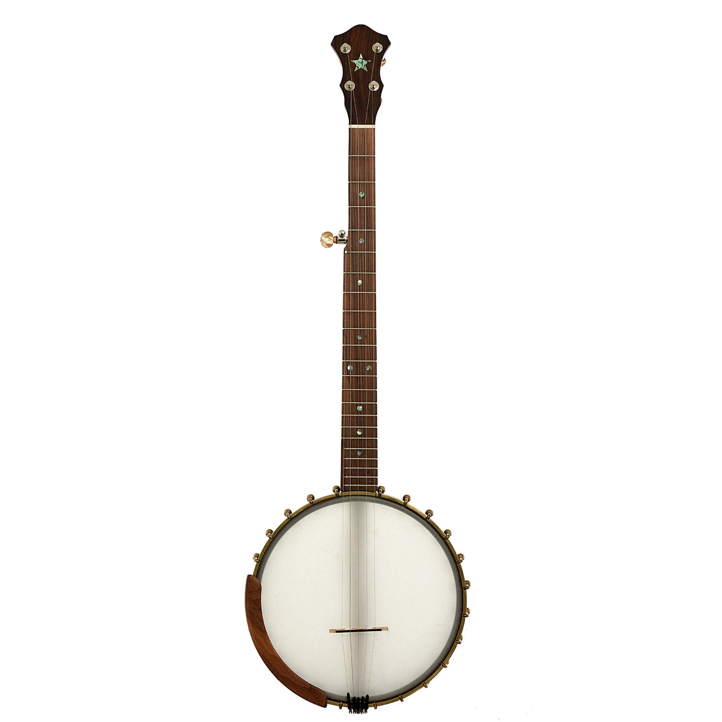 Full front of Starr Limited Edition Banjos 11" Curly Maple Open-back Banjo