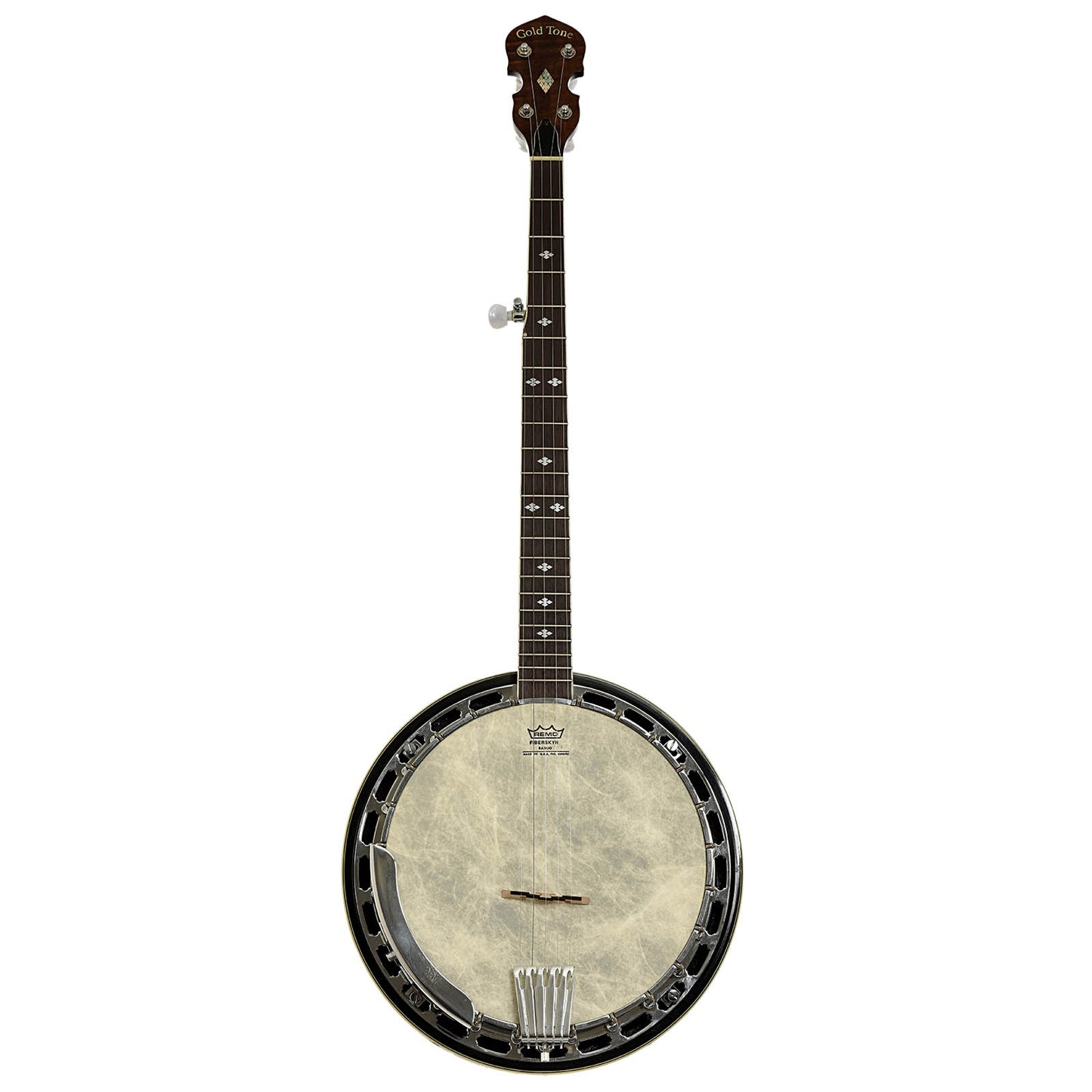 Full front of Gold Tone BG-250F Orange Blossom Resonator Banjo