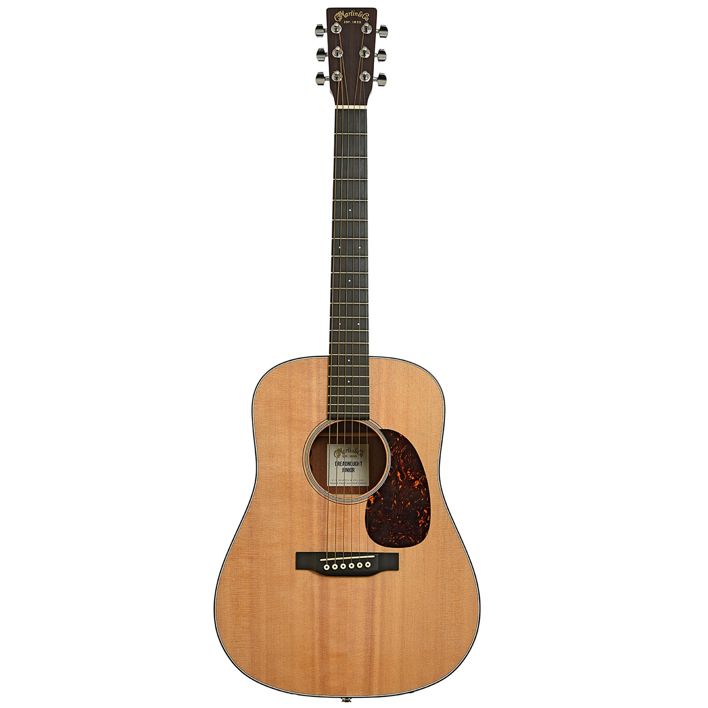 Full front of Martin Dreadnought Jr. Acoustic Guitar