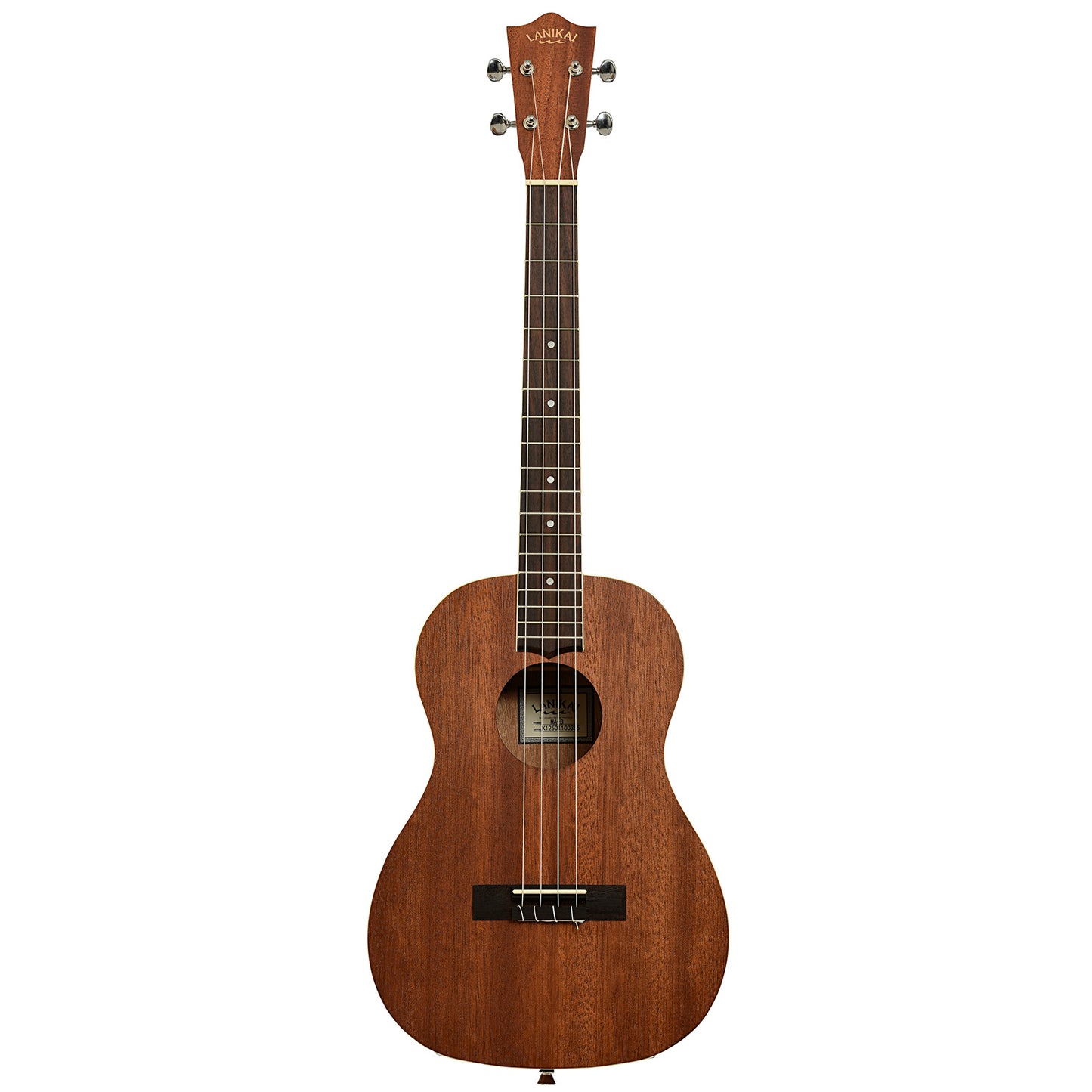 Full front of Lanikai MA-B Mahogany Baritone Ukulele