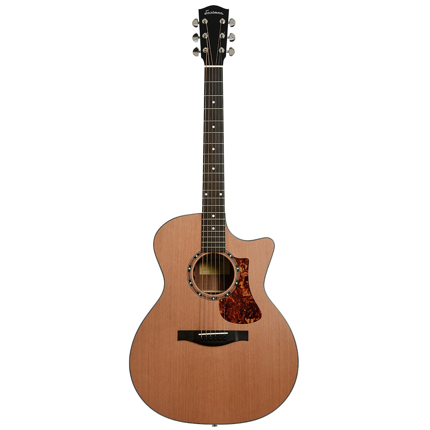 Full front of Eastman AC122-2CE Acoustic Guitar and Gigbag