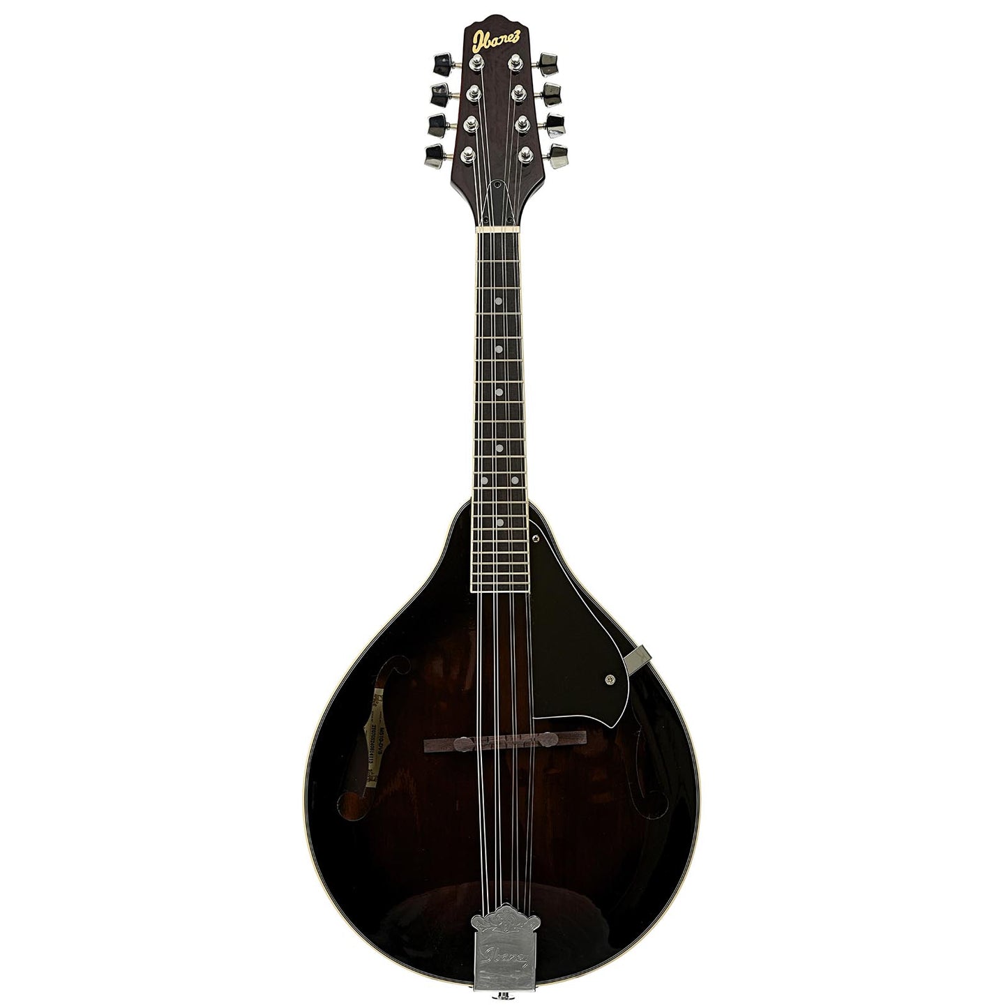 Full front of Ibanez M510 A-Style Mandolin, Dark Violin Sunburst