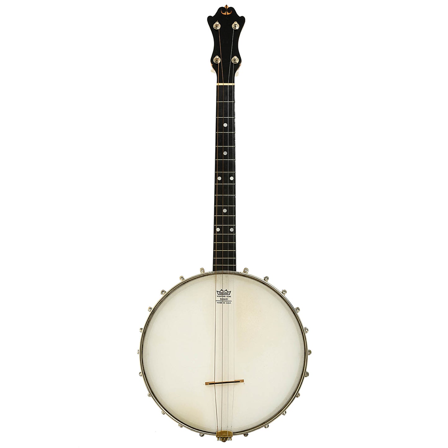 Full front of Lyon & Healy Own Make No. 475 Style B Tenor Banjo