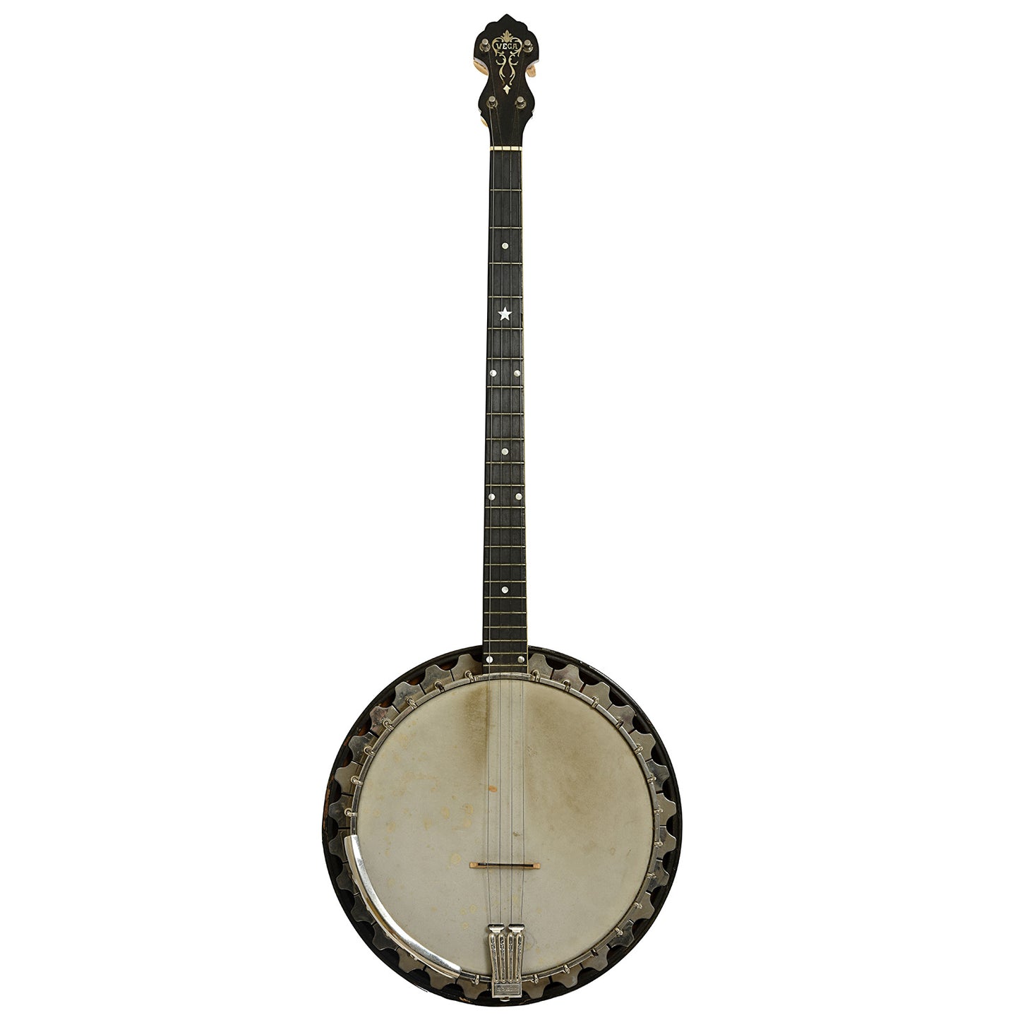 Full front of Vega Vegaphone Professional Plectrum Banjo
