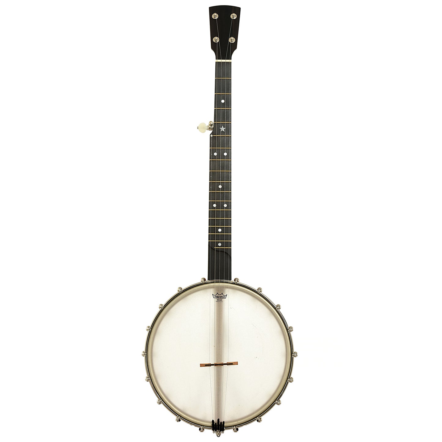 Full front of Rickard Dobson 12" Custom Open Back Banjo