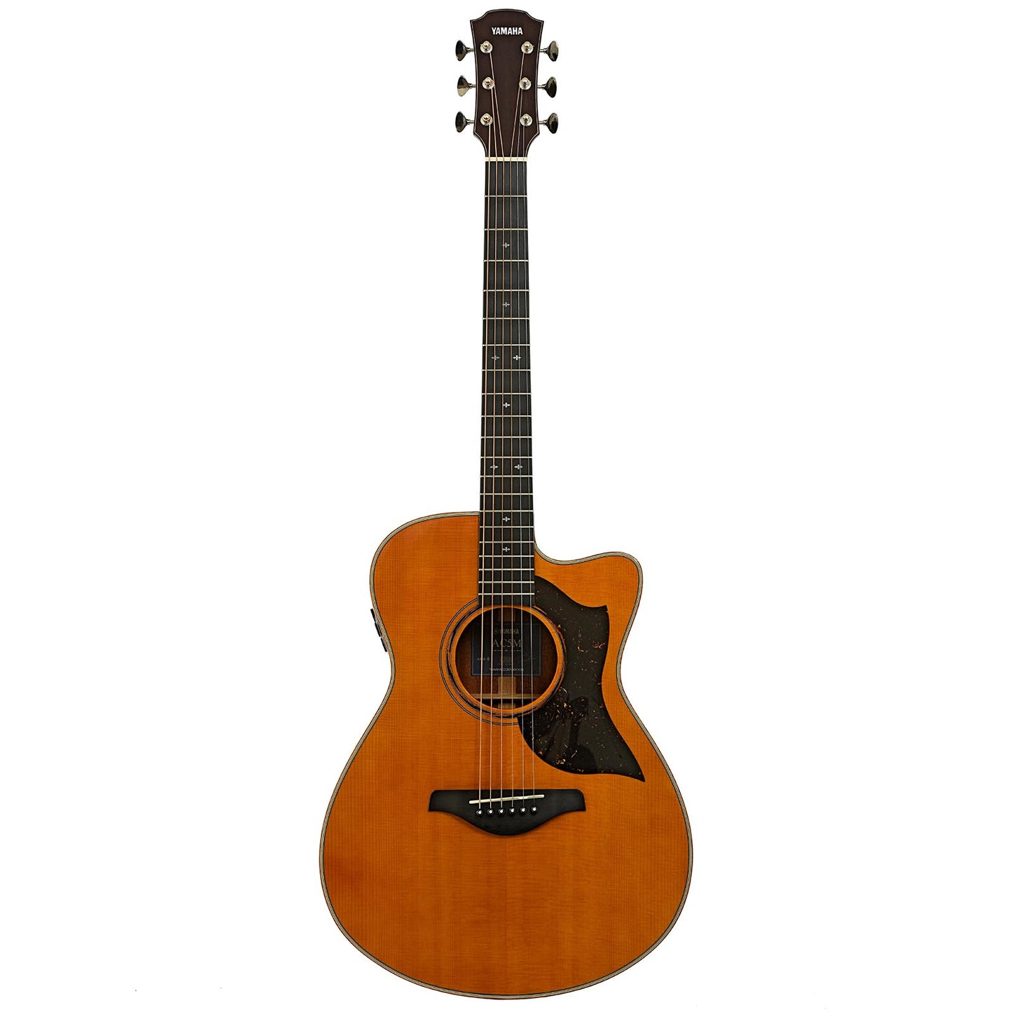 Full front of Yamaha AC5M ARE Concert Cutaway Acoustic-Electric Guitar