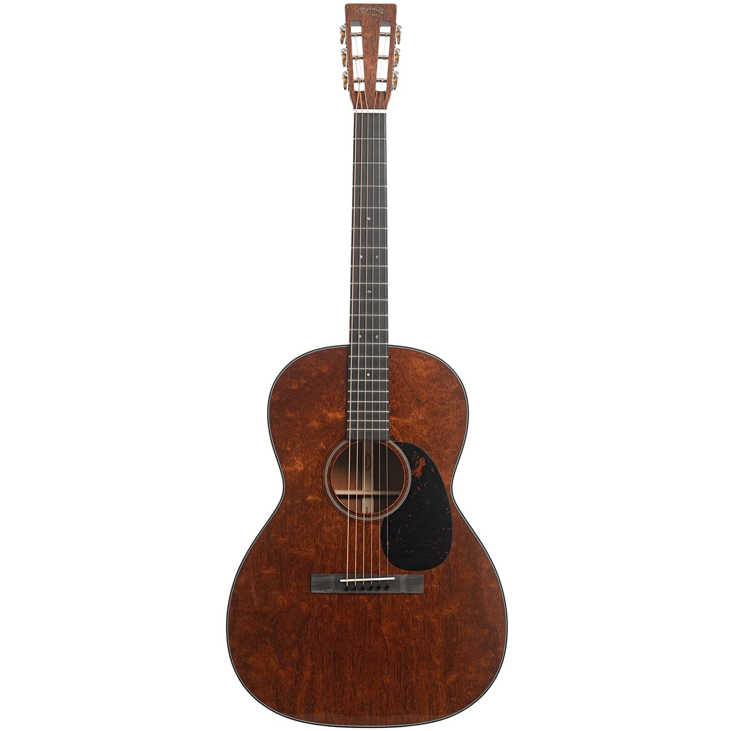 Full front of Martin Custom 000 12-Fret Guitar & Case, All Quilted Mahogany,