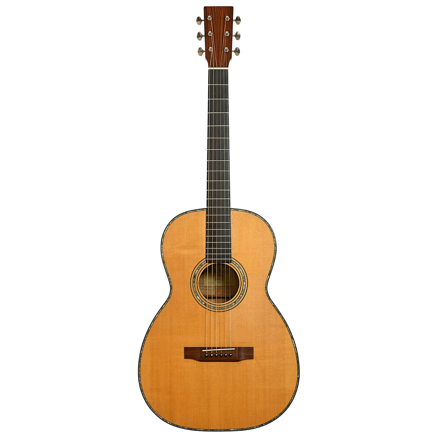 Full front of D.B. Perry 00 Maple Acoustic Guitar