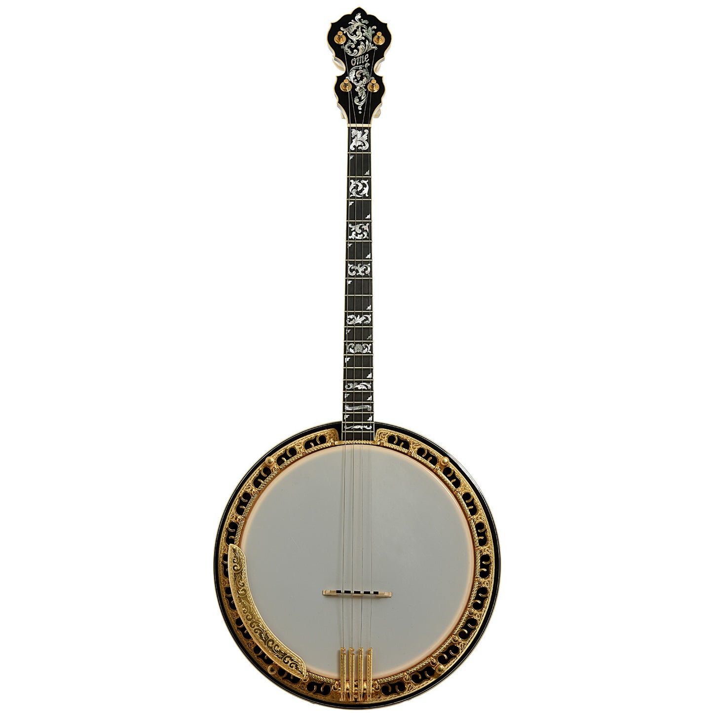 Full front of Ome Grand Artist Standard Jazz Tenor Banjo
