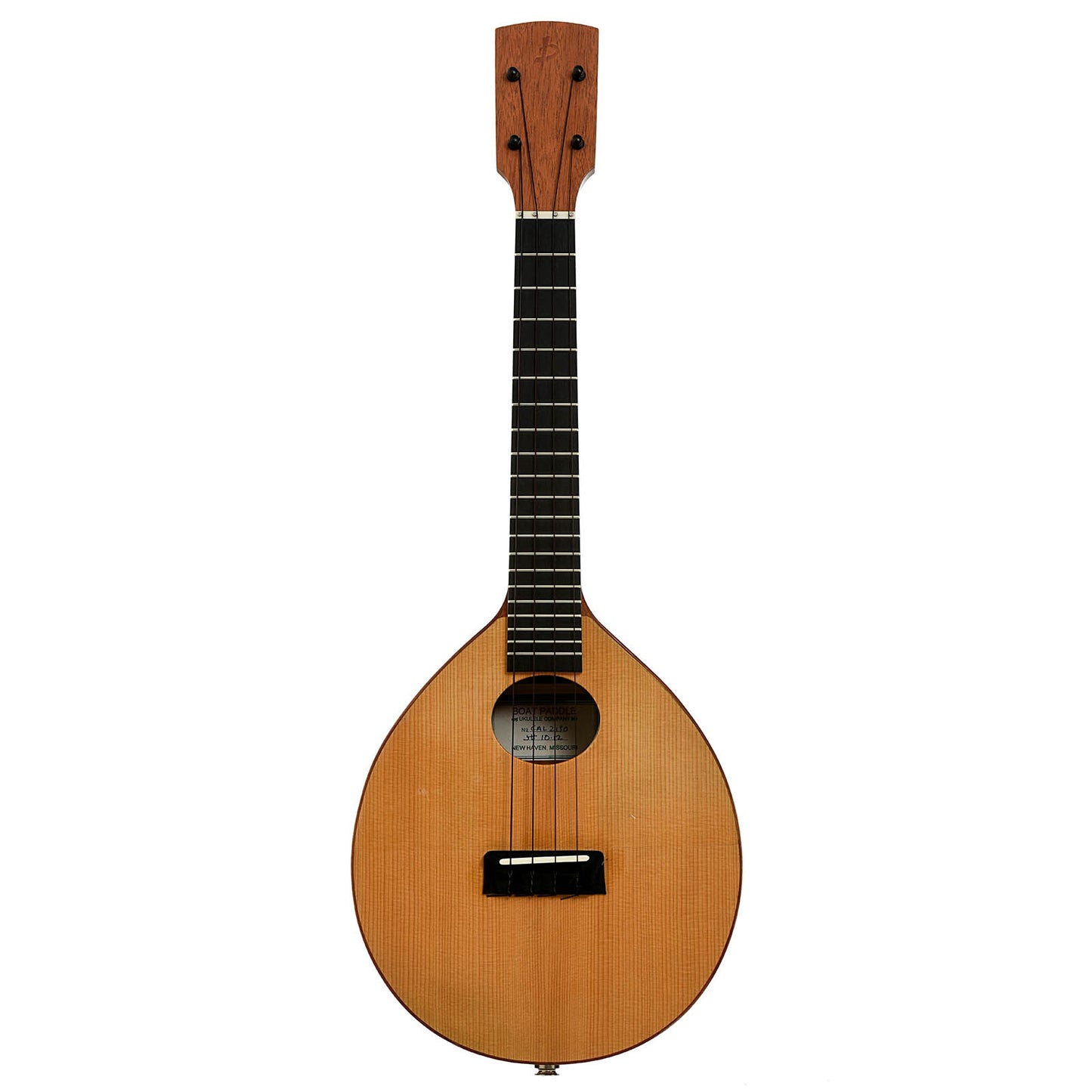 Full front of Jerry Hoffman Boat Paddle Concert Ukulele