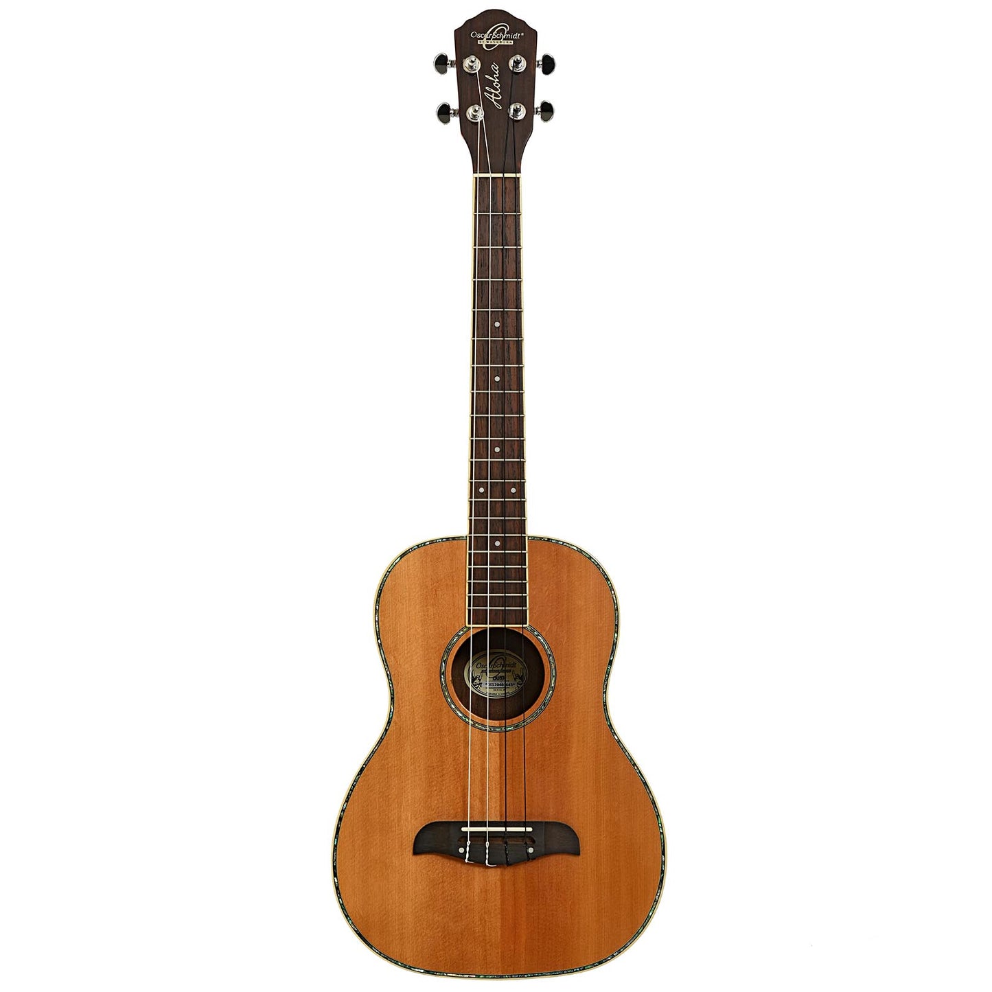 Full front of Oscar Schmidt OU53 Baritone Ukulele