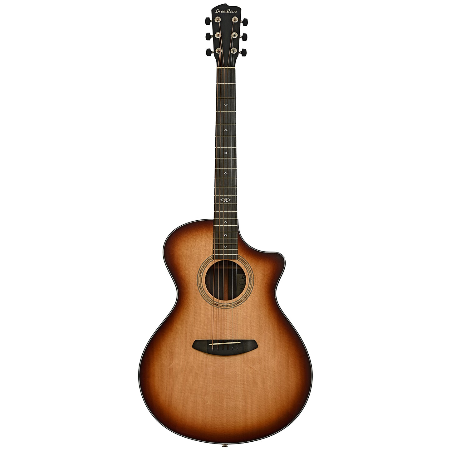 Full front of Breedlove Premier Concerto Burnt Amber CE Sitka - EI Rosewood Acoustic-Electric Guitar