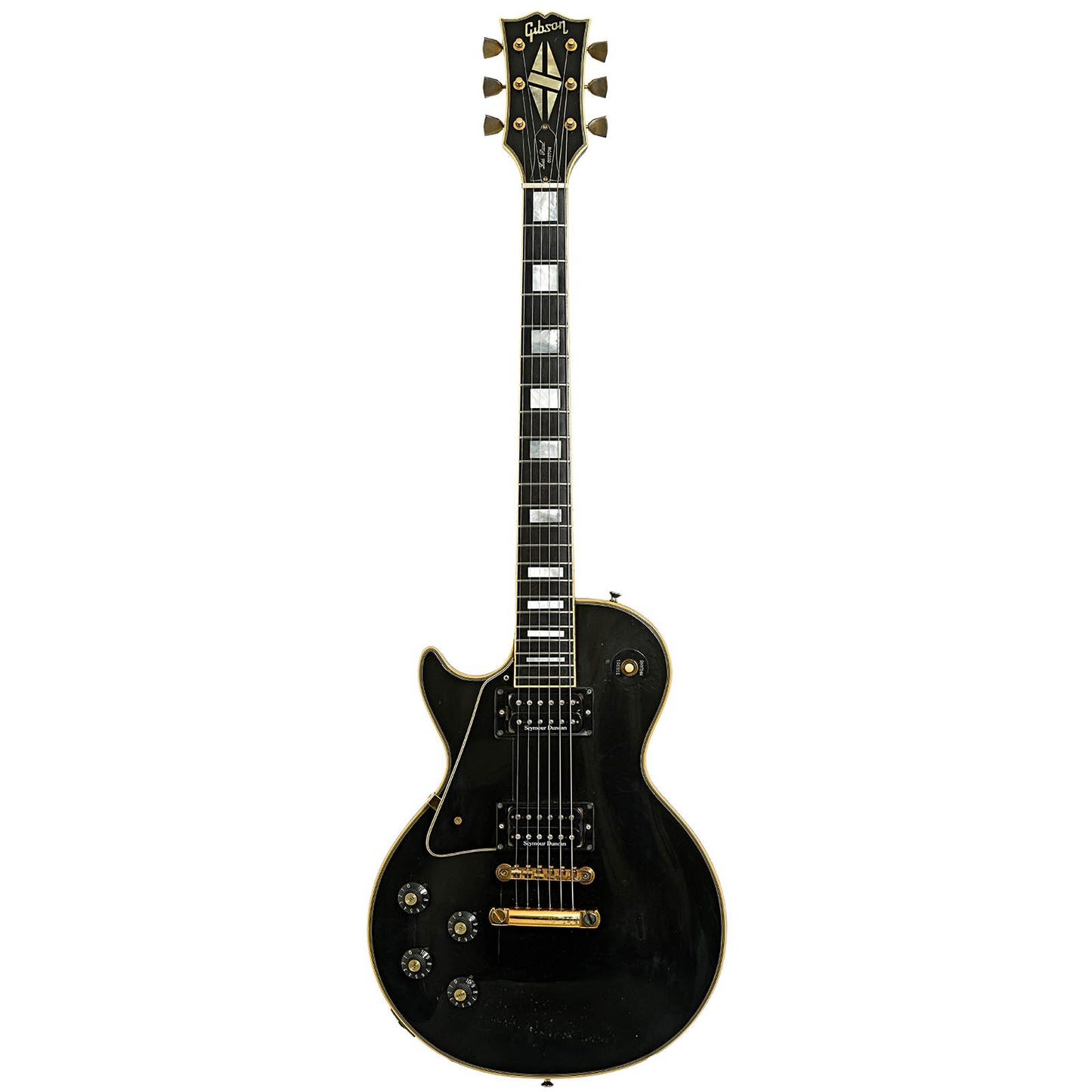 Full front of Gibson Les Paul Custom LH Electric Guitar