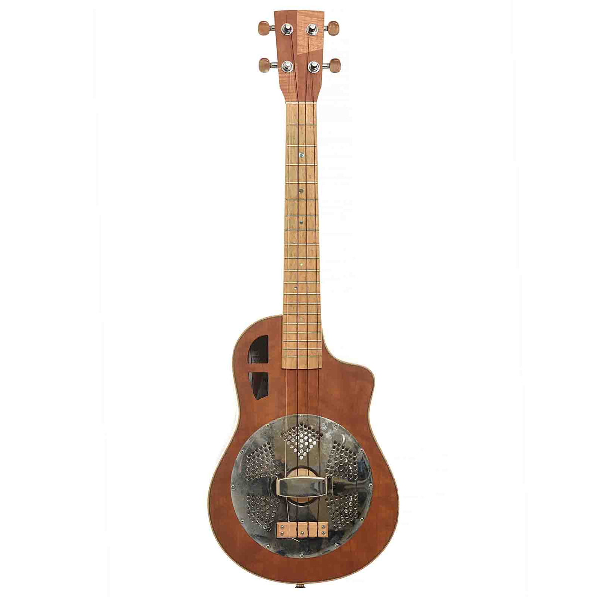 Full Front of Mya Moe Custom Tenor Resonator Ukulele