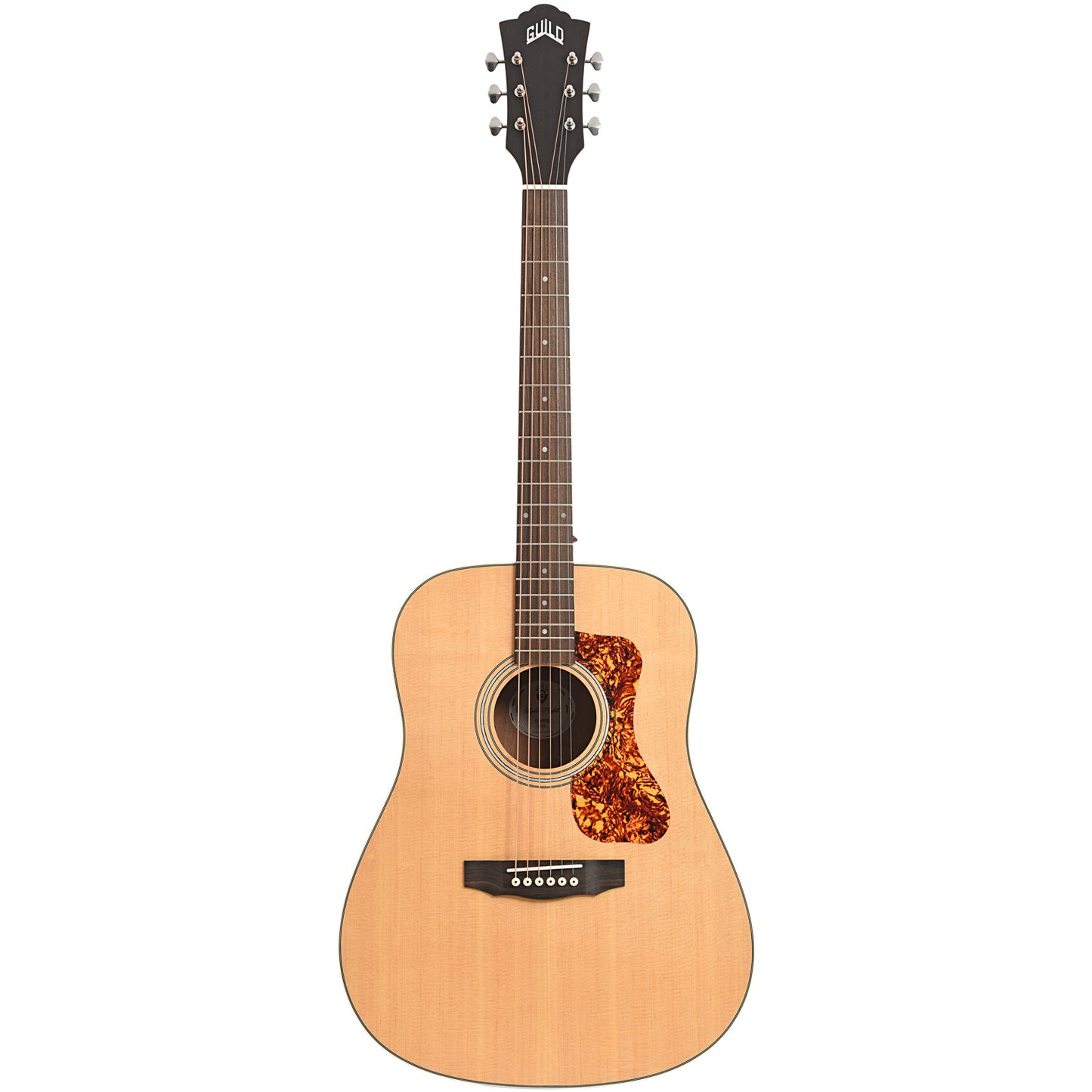 Full front of Guild D-240E Natural Dreadnought Acoustic Guitar