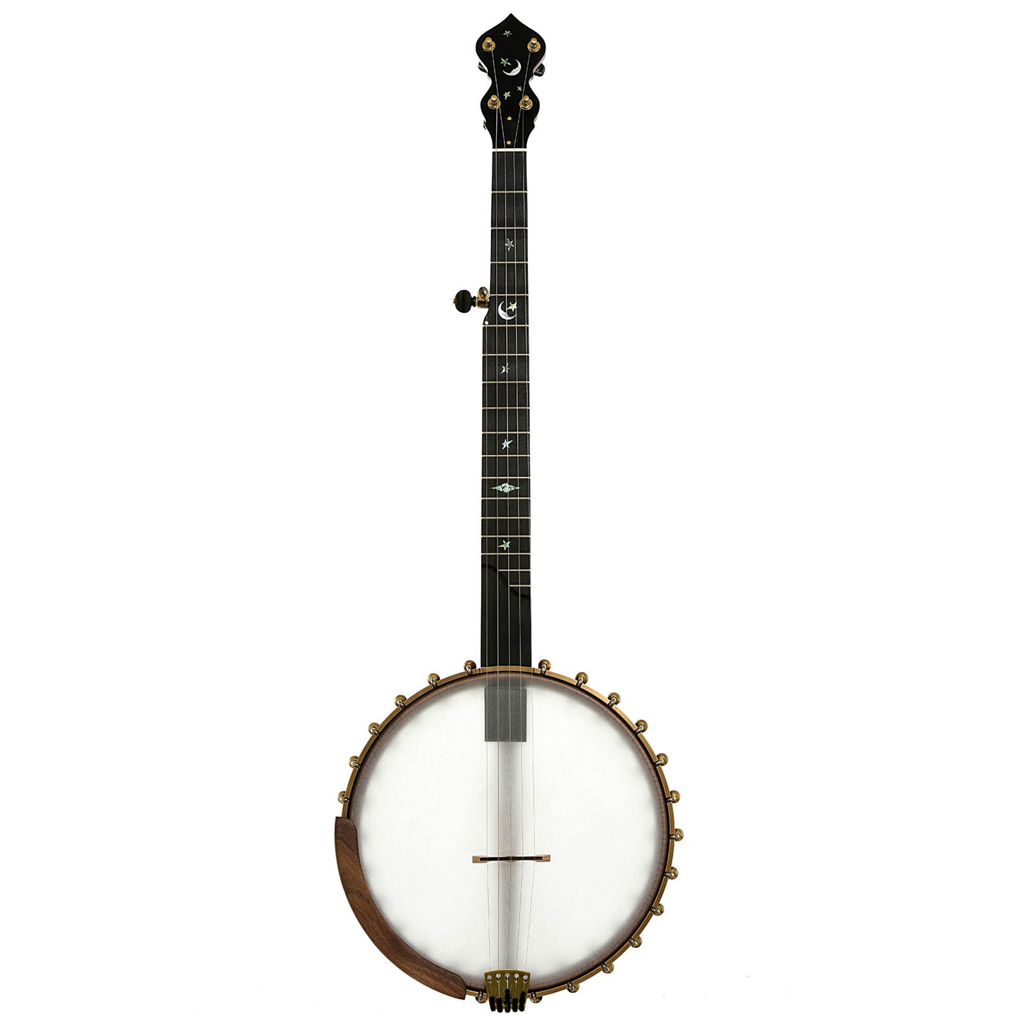 Full front of Ome Jubilee 12" Openback Banjo, Mahogany Neck