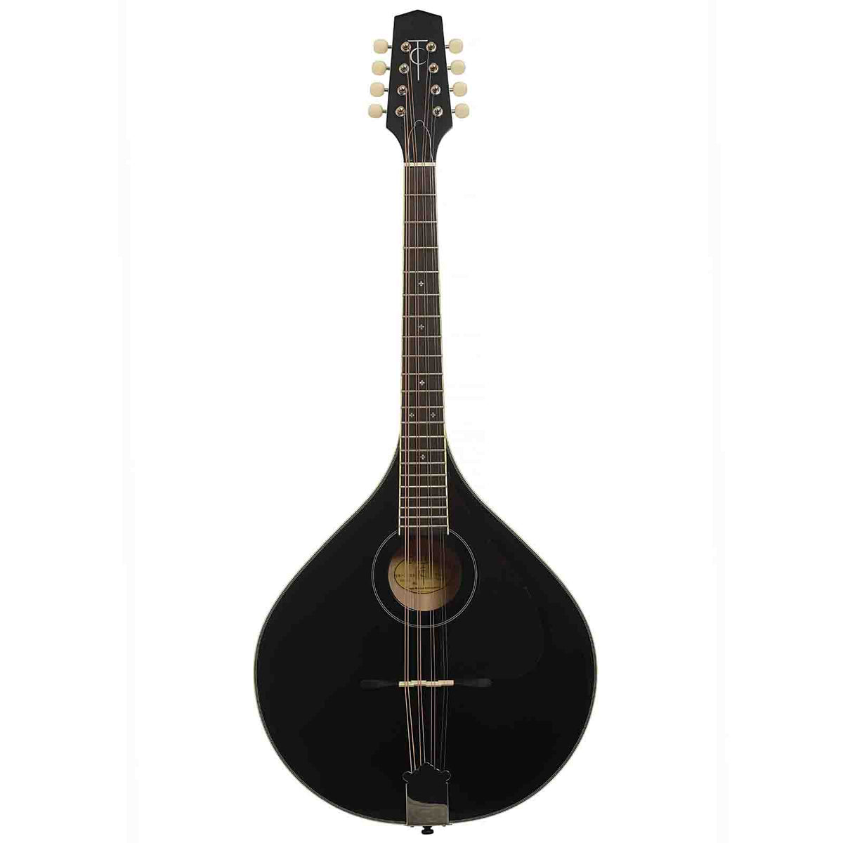 Full Front of Trinity College Octave Mandolin, Black Top