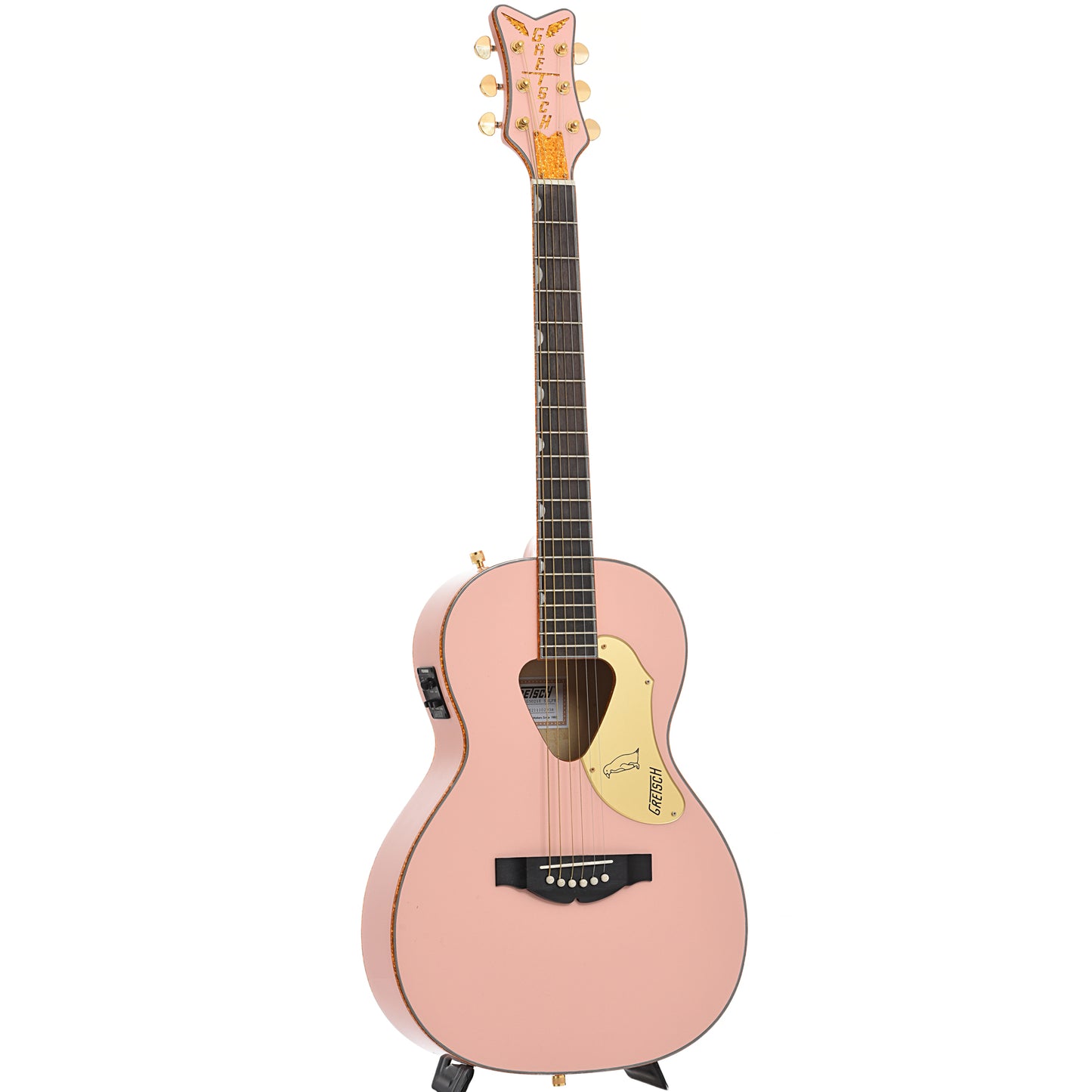 Full front and side of Gretsch G5021E Rancher Penguin Parlor Acoustic-Electric Guitar (2021)