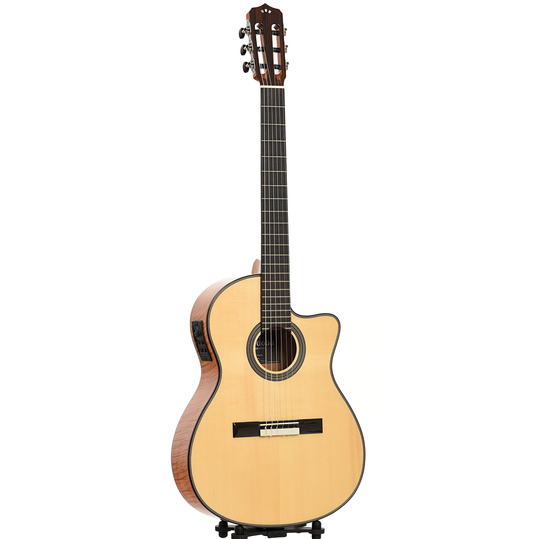 Full front and side of Cordoba Fusion 14 Maple Nylon String Acoustic-Electric Guitar (2021)