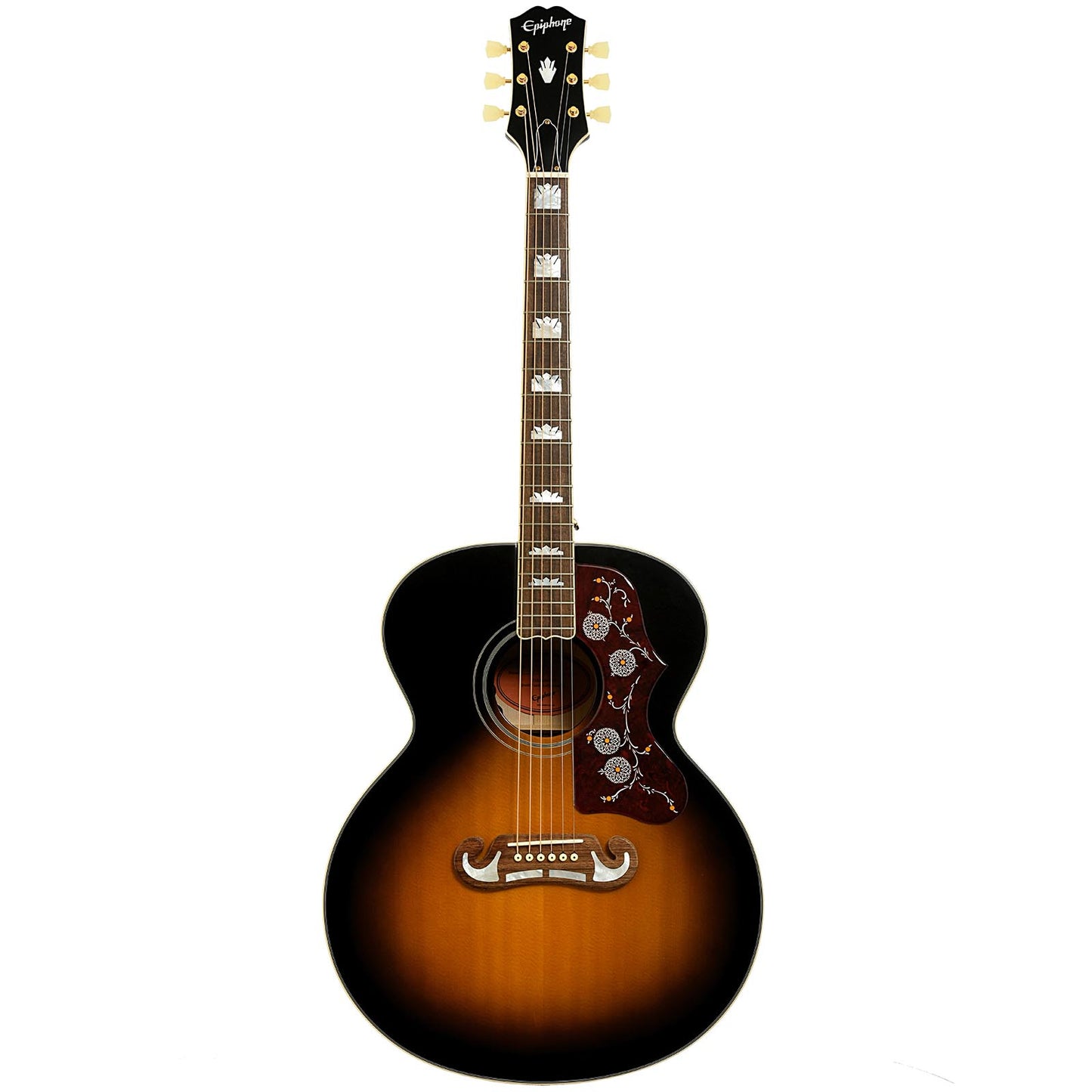 Full front of Epiphone Inspired by Gibson J-200 Acoustic Guitar