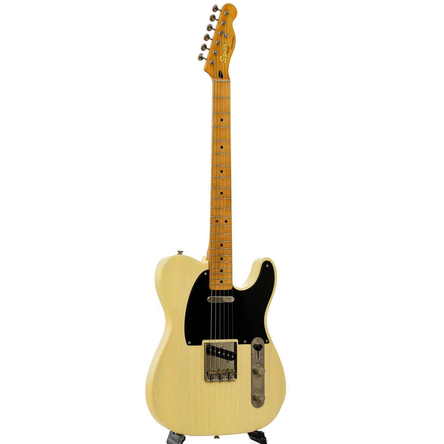 Full front and side of Fender Squier Classic Vibe 50s Telecaster Electric Guitar