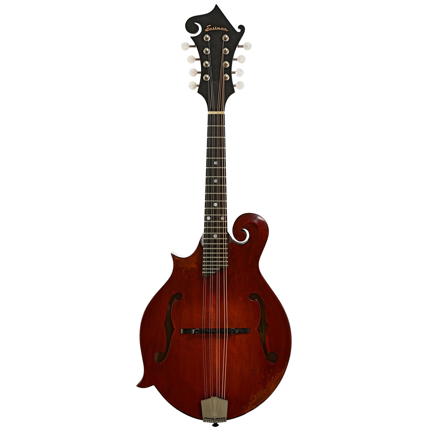 Full front of Eastman MD515V-L-CC Distressed F-Style Mandolin