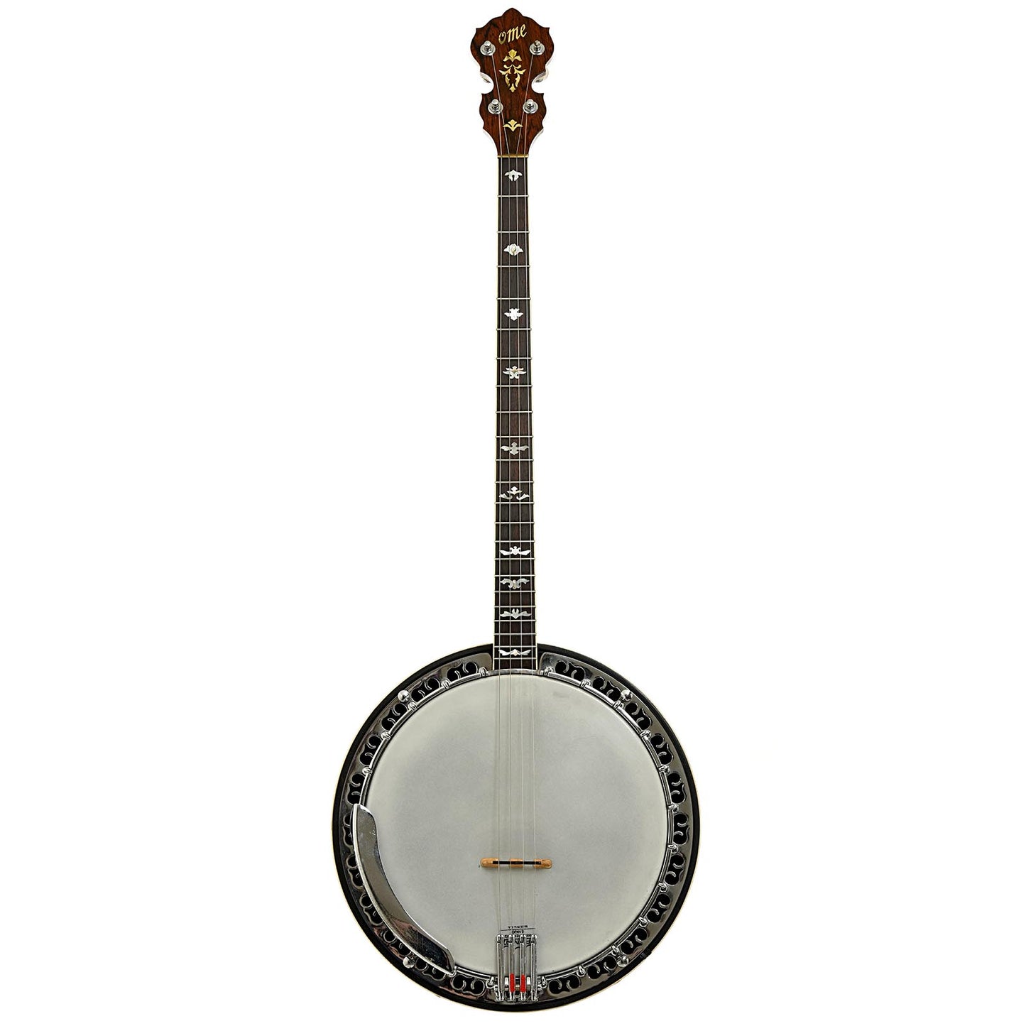 Full front of Ome Monarch Plectrum Banjo