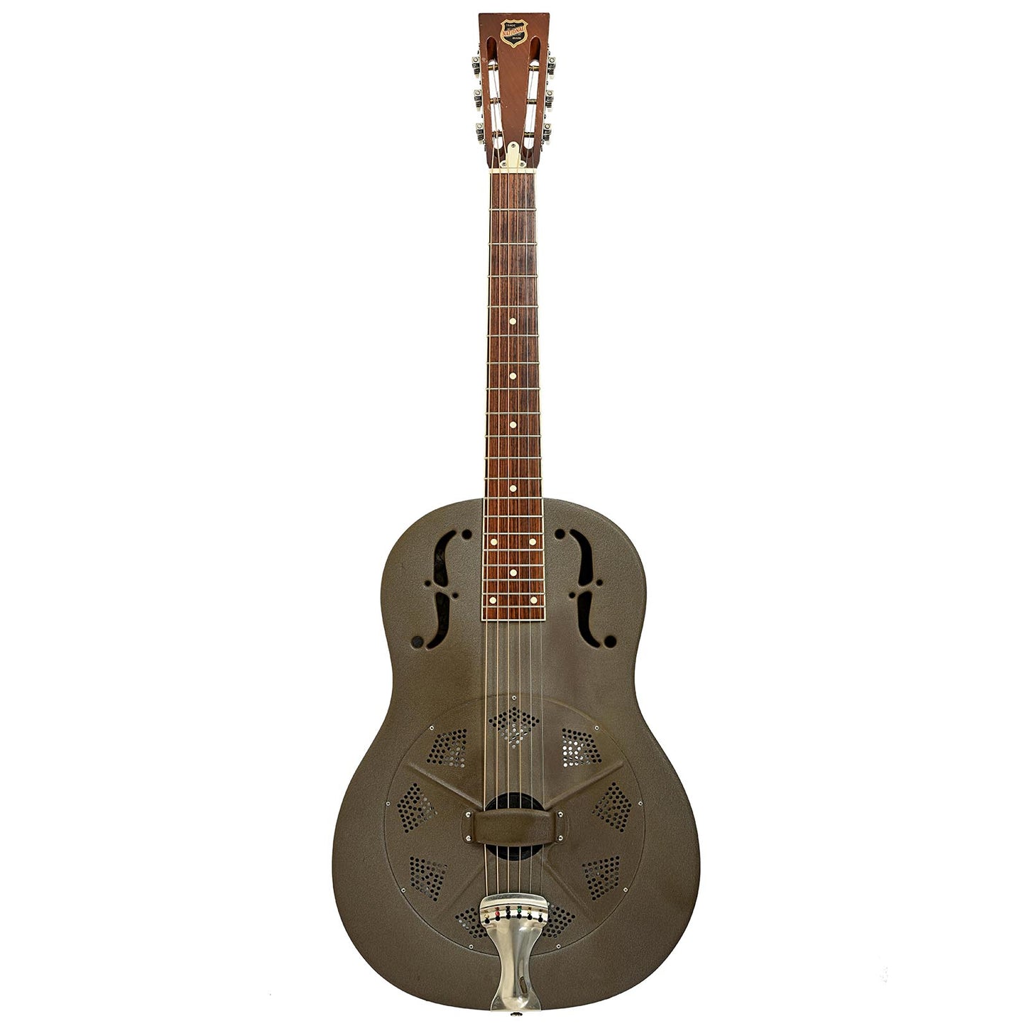 Full front of National Delphi Roundneck Resonator Acoustic Guitar