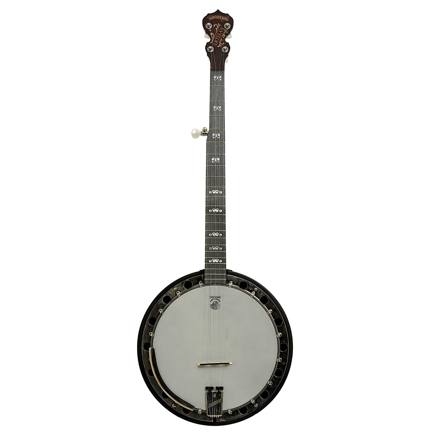 Full front of Deering Artisan Goodtime 2 Resonator Banjo