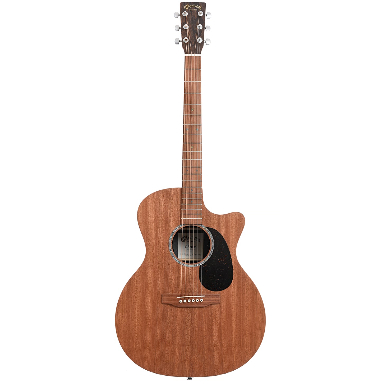 Full front of Martin GPC-X2E Ziricote Acoustic Guitar