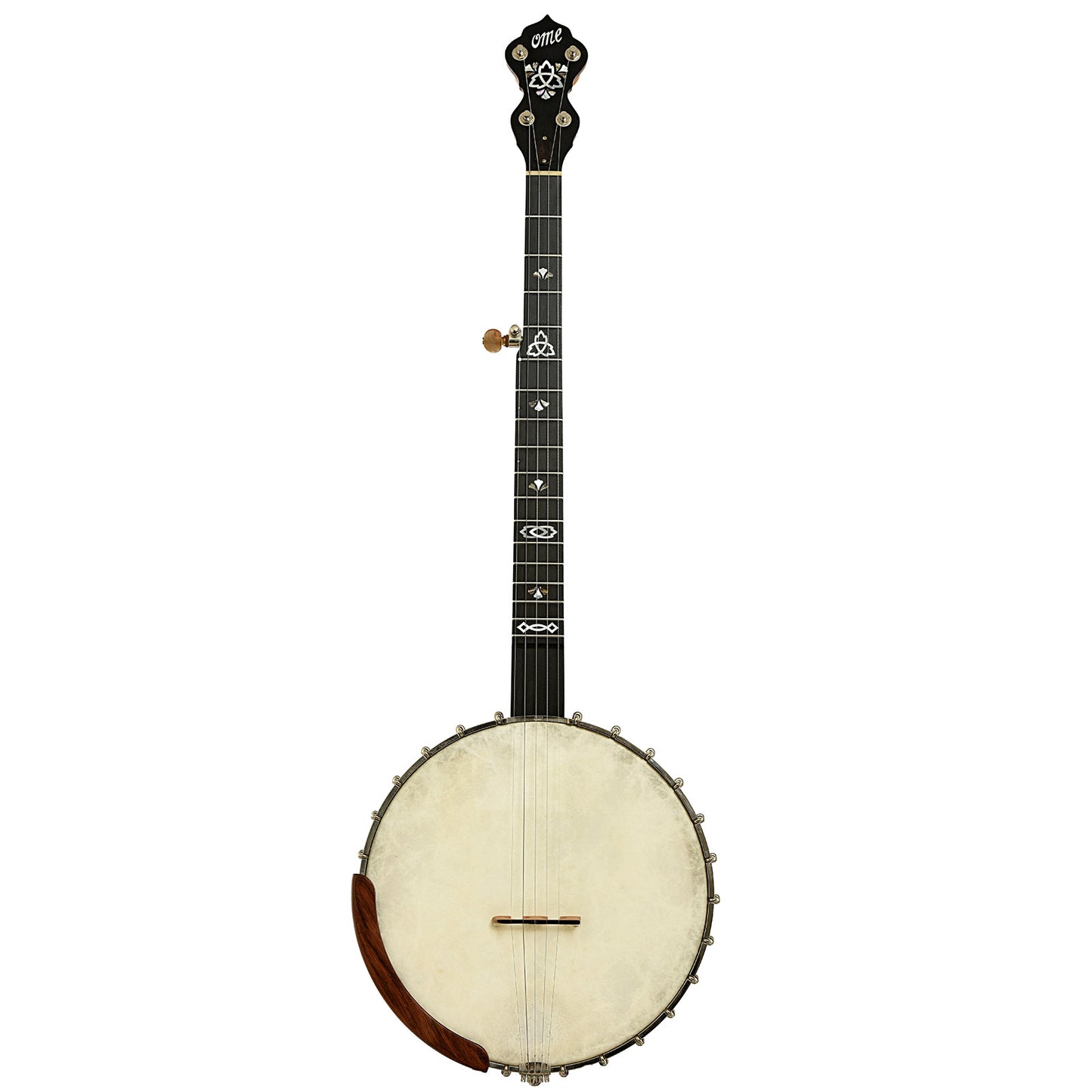 Full front of Ome Celtic Alpha Open Back Banjo