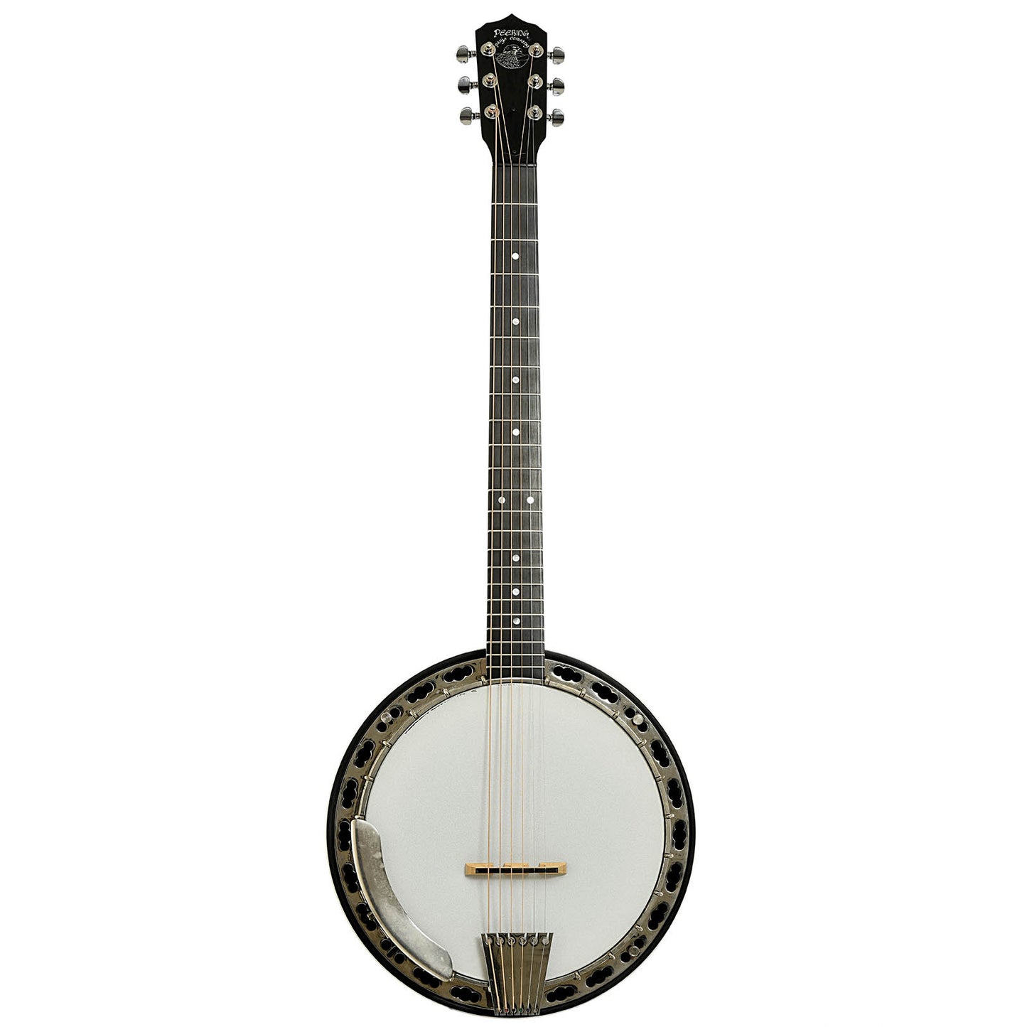 Full front of Deering D-6 Deluxe Banjo Guitar