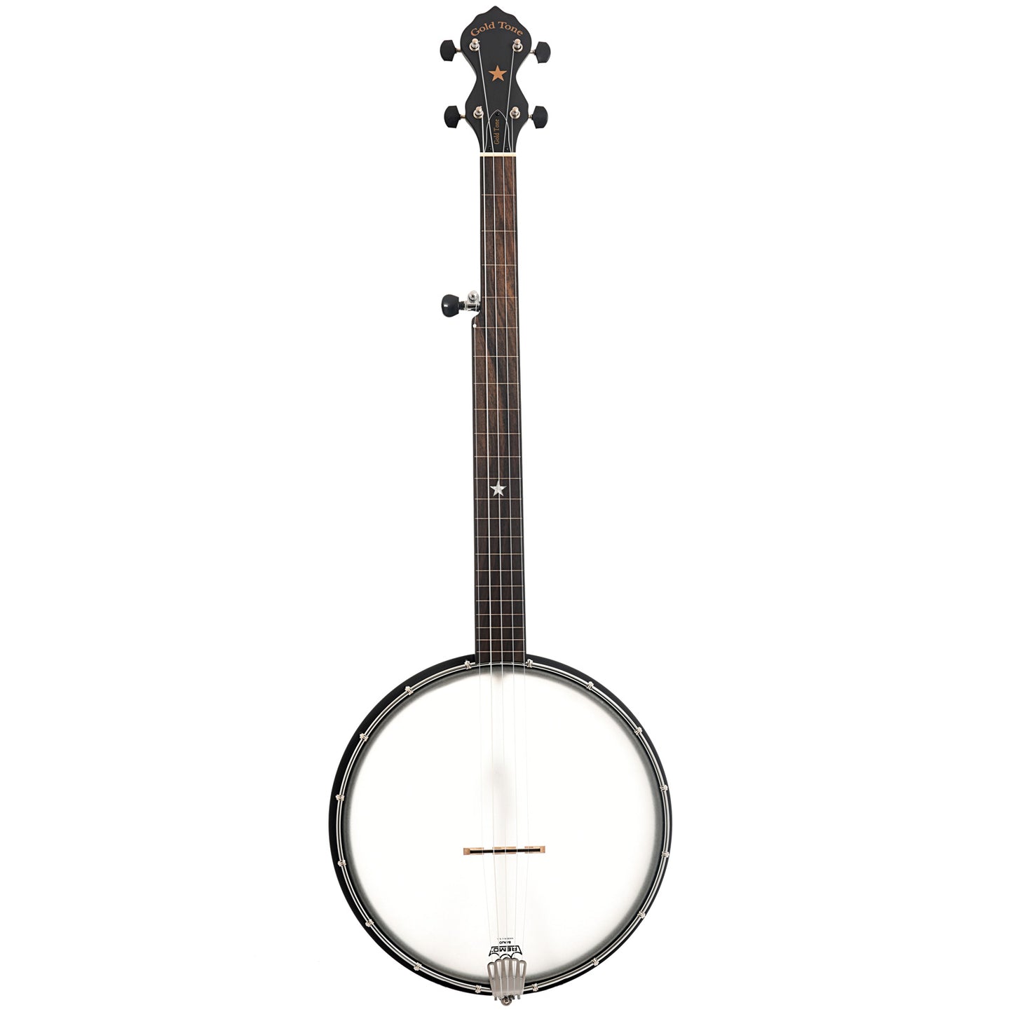 Full front of Gold Tone AC-12FL 12" Fretless Openback Banjo