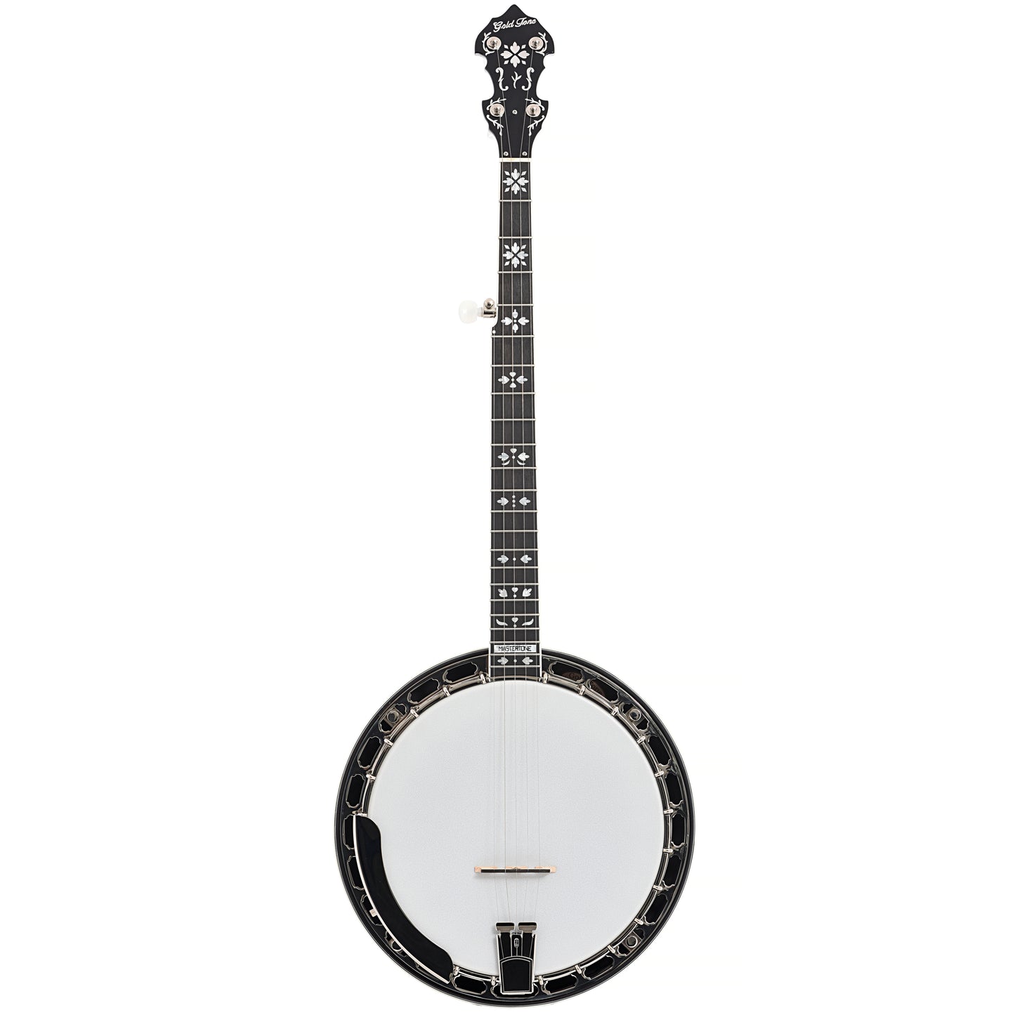 Full front of Gold Tone Mastertone OB-Standard Orange Blossom Resonator Banjo