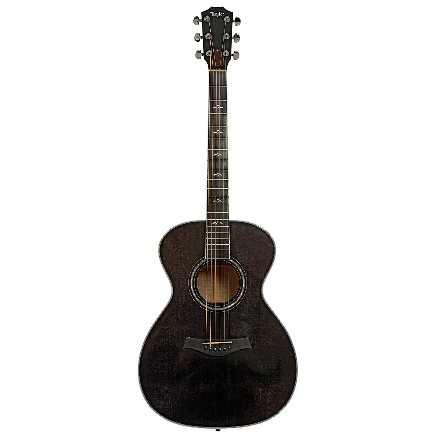 Full front of Taylor 612 Translucent Black Acoustic Guitar