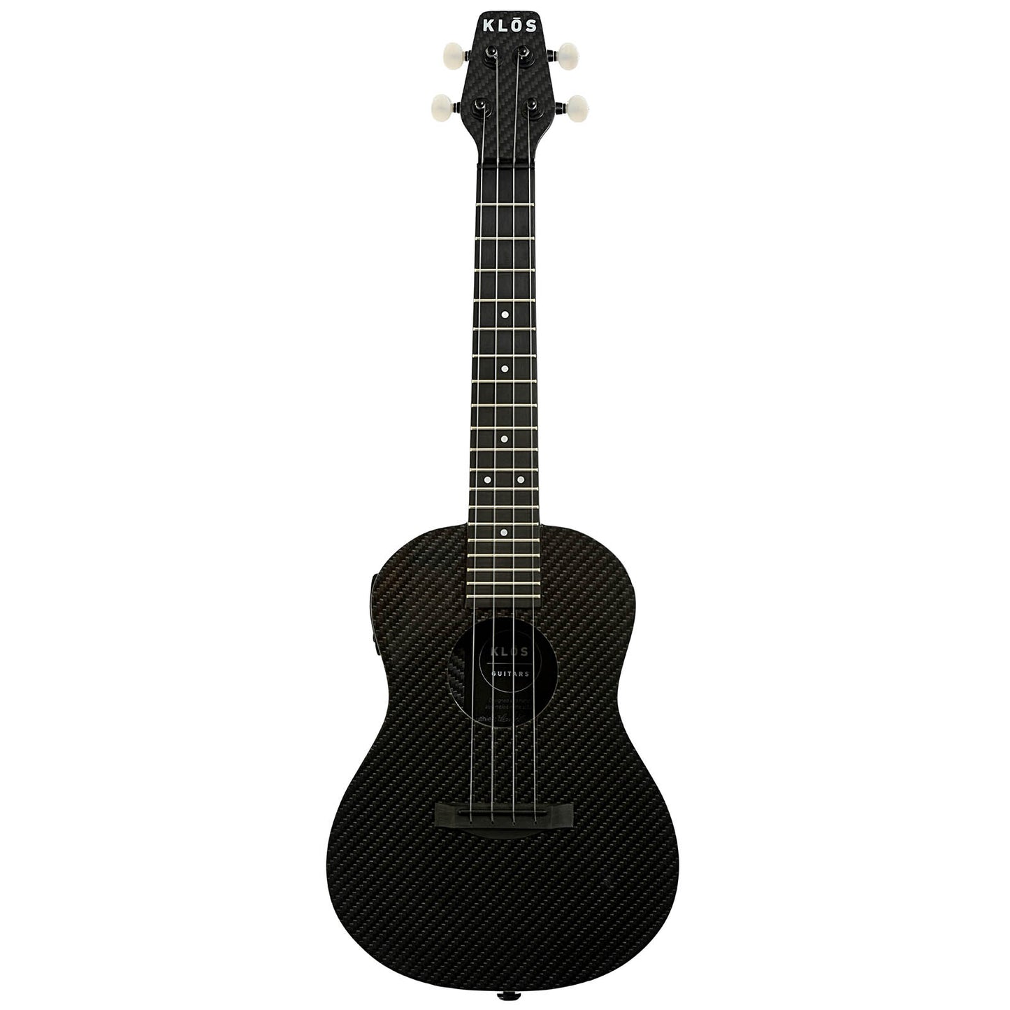 Full front of KLOS Full Carbon Deluxe Acoustic-Electric Concert Ukulele
