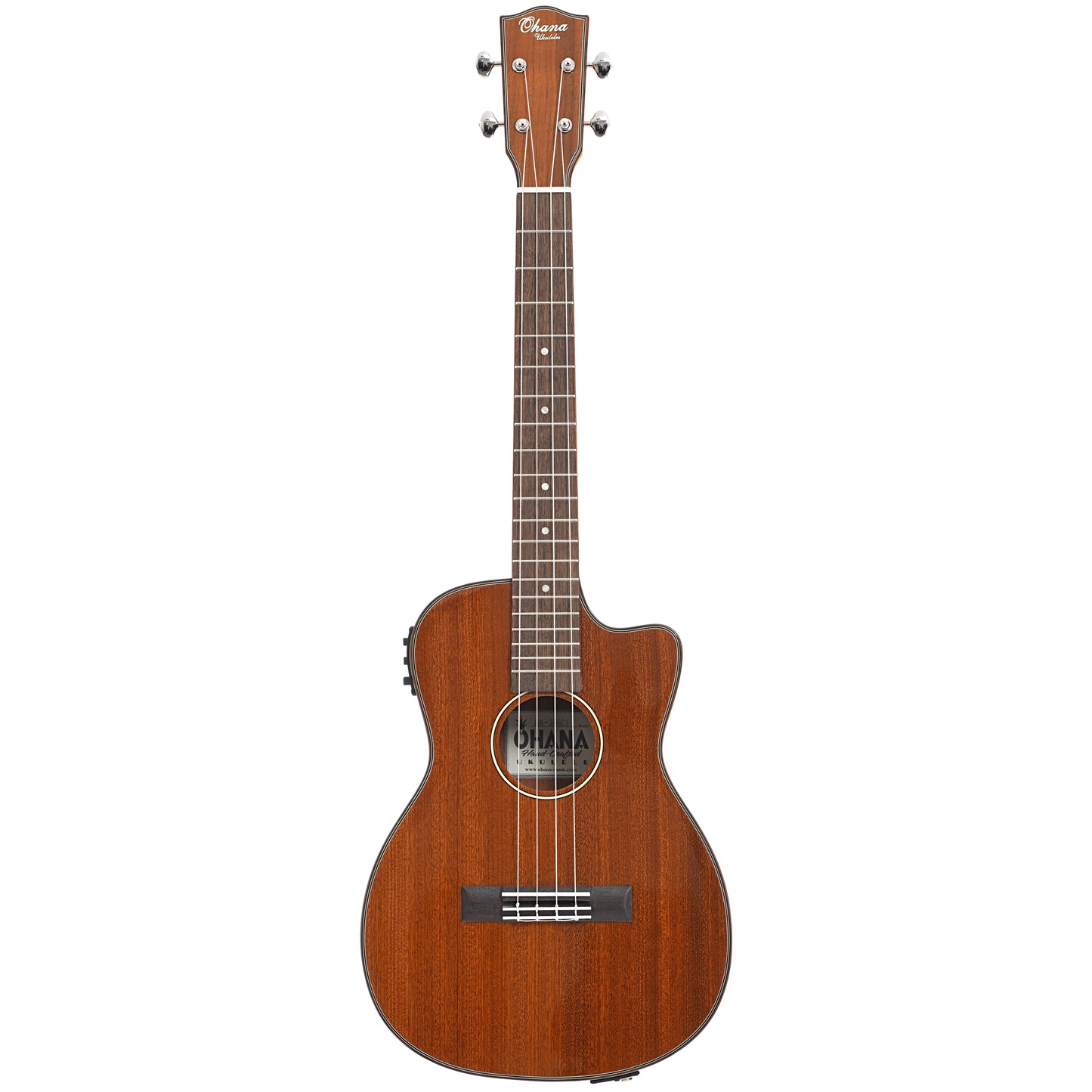 Full front of Ohana BK-35GCE Baritone Ukulele