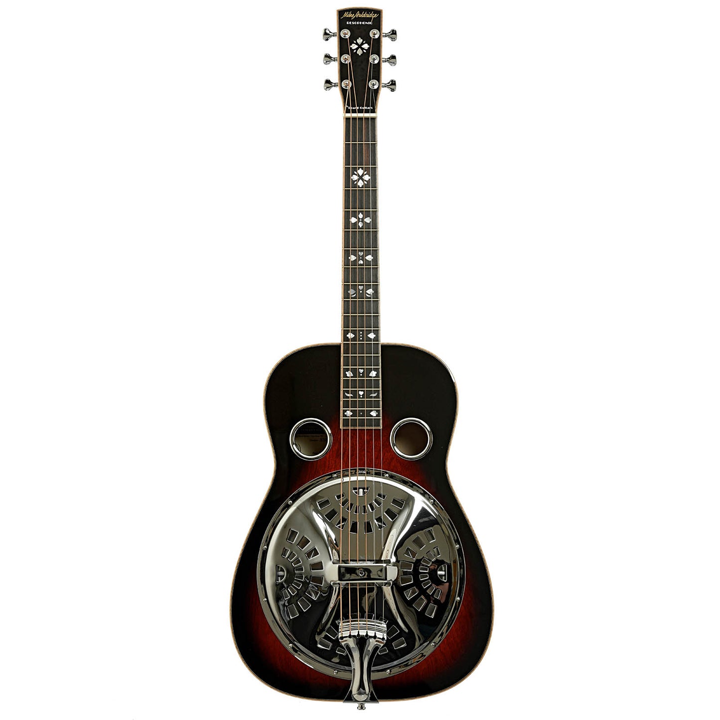 Full front of Beard "Mike Auldridge" MA-6 Squareneck Resonator Guitar Scarlet Sunburst