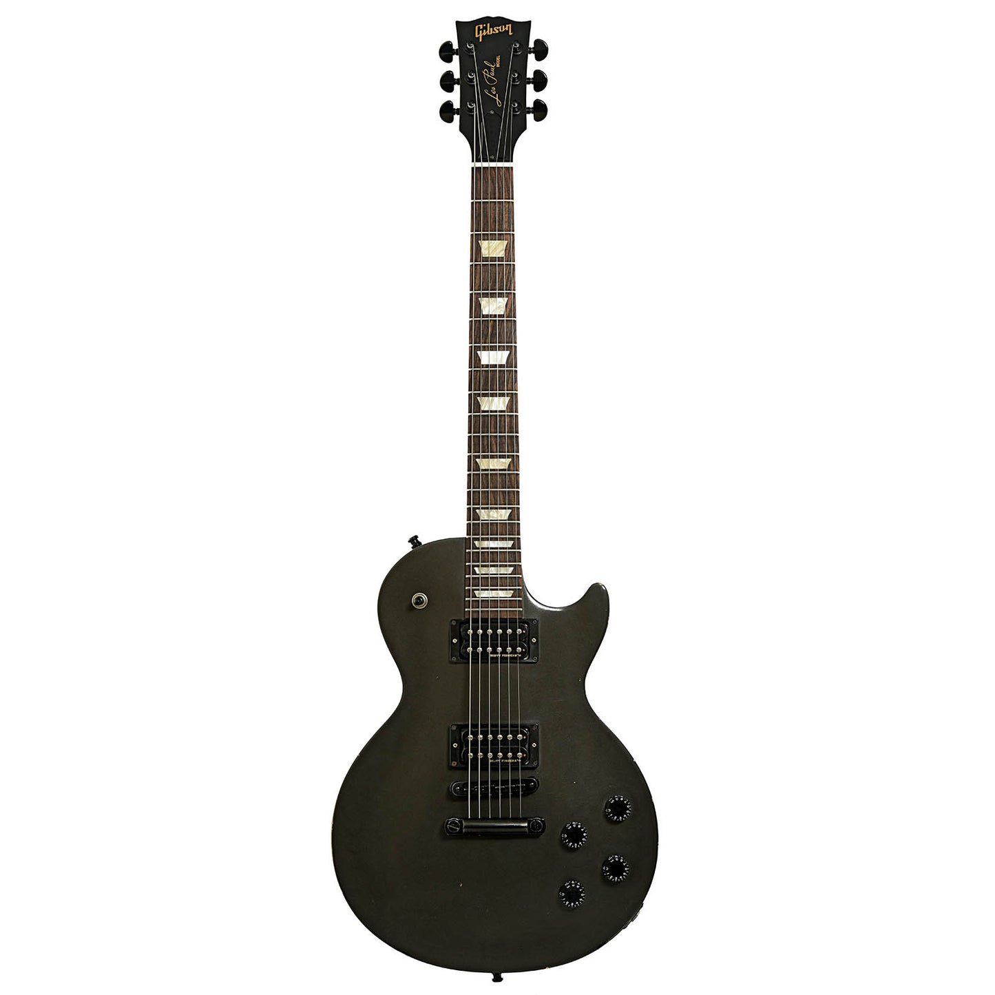 Full front of Gibson Government Series Les Paul Gunmetal Grey Electric Guitar