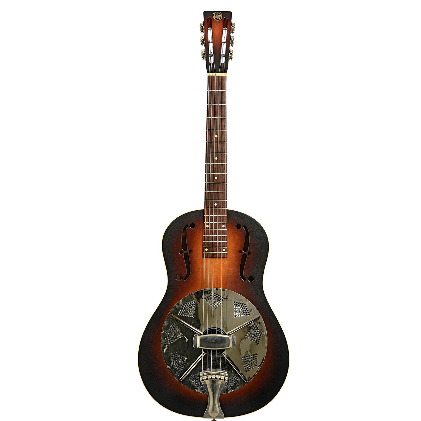 Full front of National Jazz Blues Roundneck Resonator Guitar