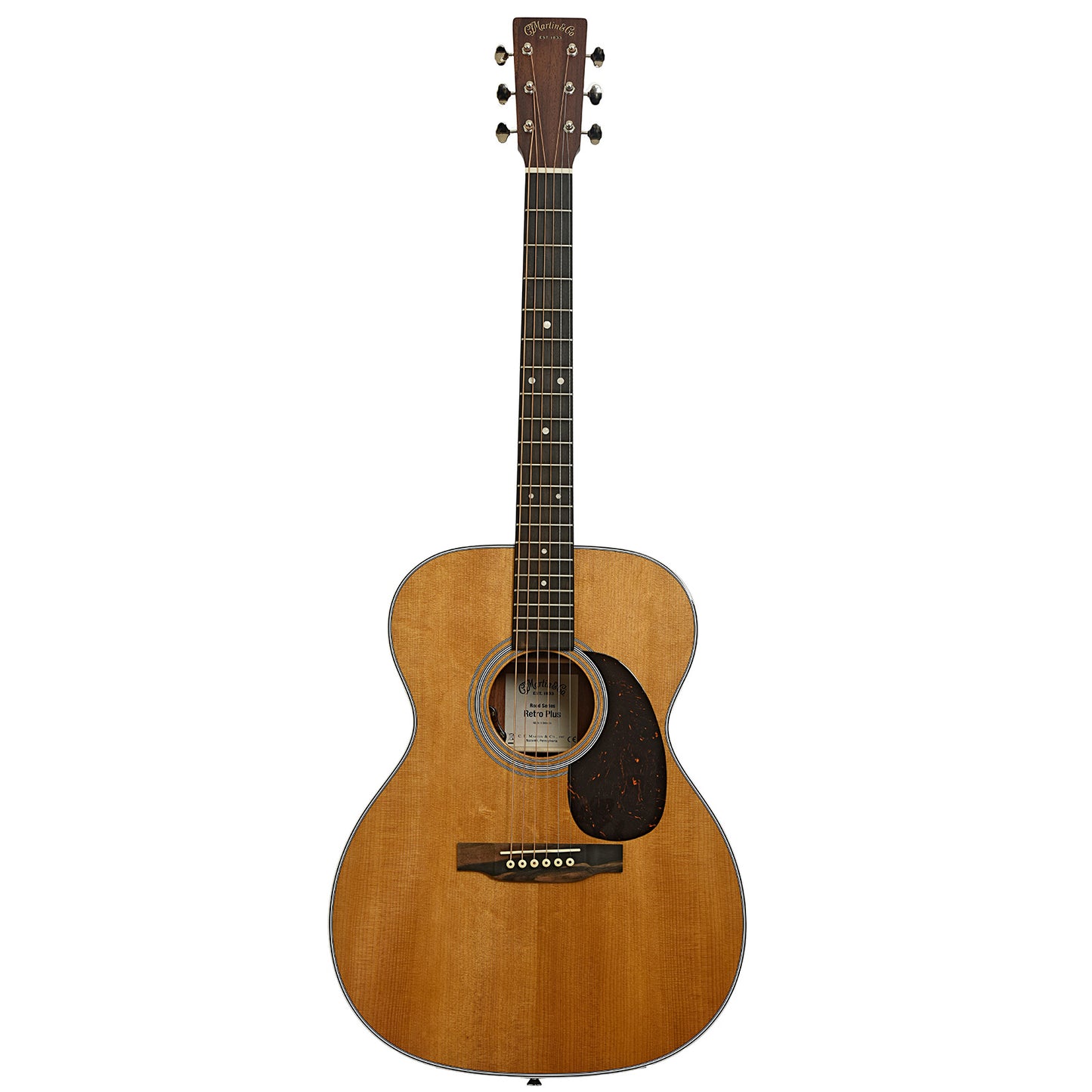 full front of Martin 000E Retro Plus Granadillo Guitar