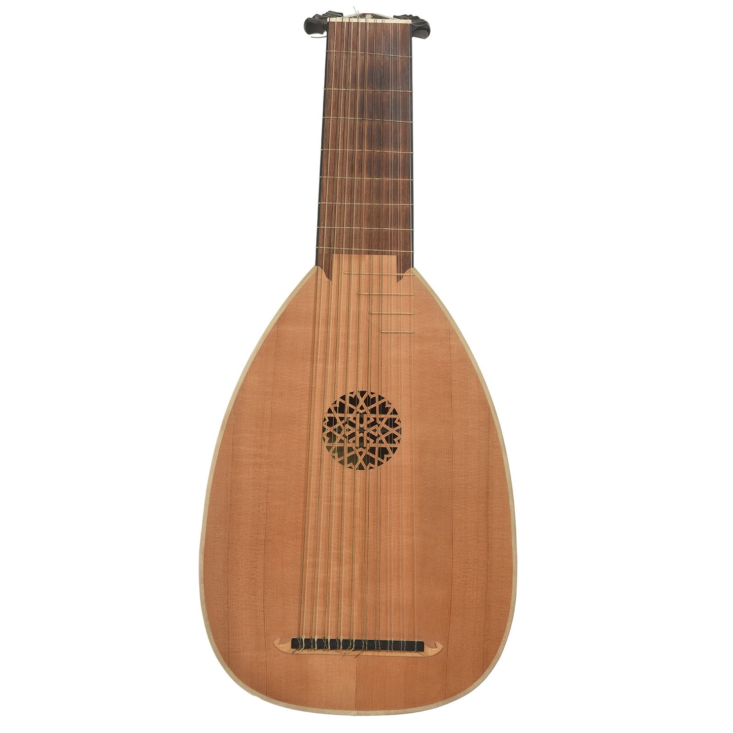 Full front of James P. North 20-String Lute